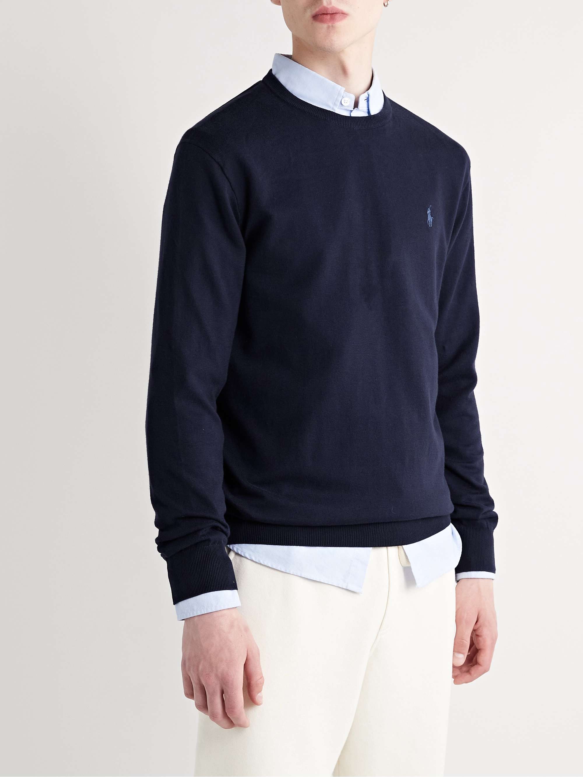 POLO RALPH LAUREN Slim-Fit Pima Cotton Sweater | MR PORTER