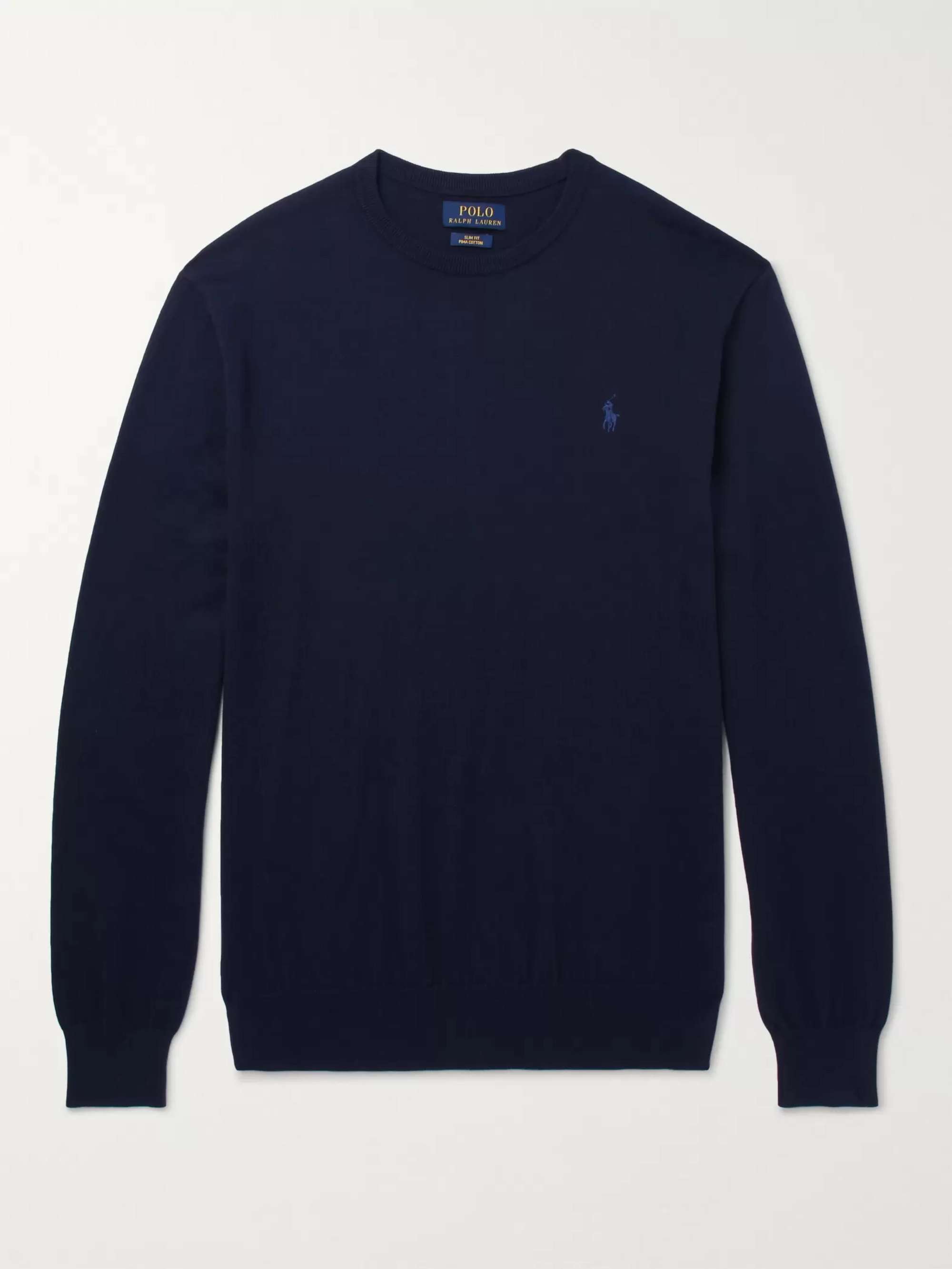 POLO RALPH LAUREN Slim-Fit Pima Cotton Sweater for Men | MR PORTER