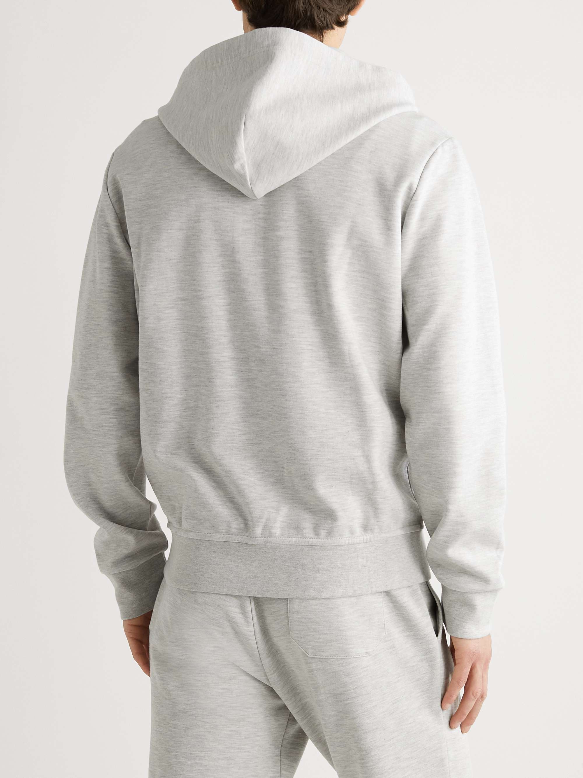 POLO RALPH LAUREN Mélange Jersey Zip-Up Hoodie