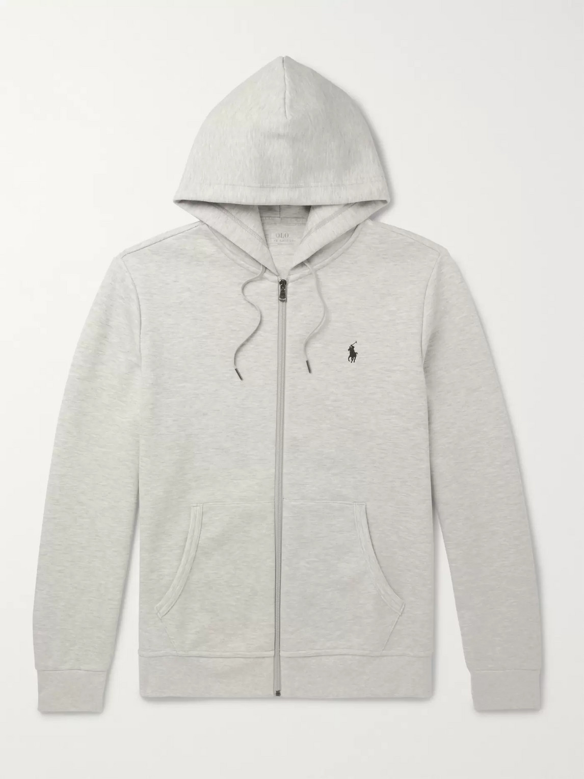 Mélange Jersey Zip-Up Hoodie