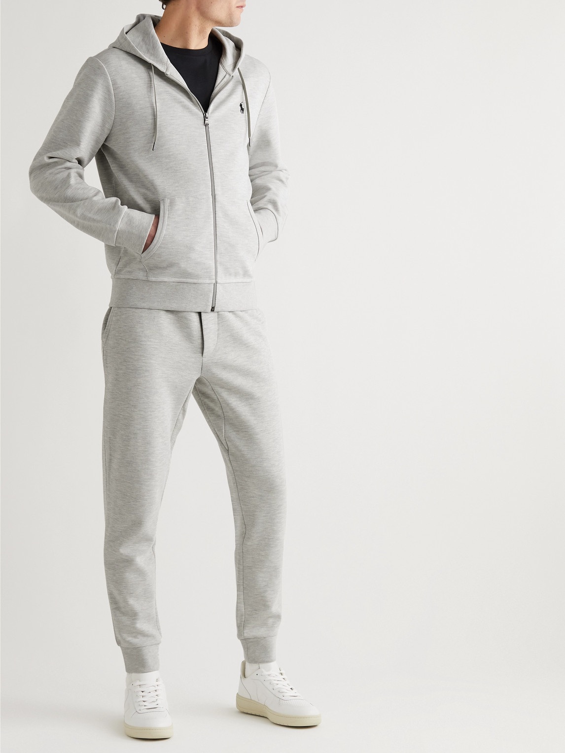 Mélange Jersey Zip-Up Hoodie — 2