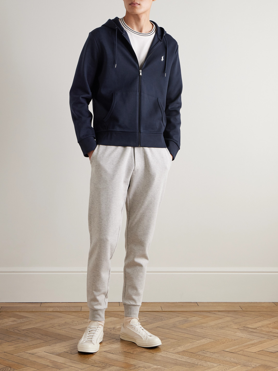 Slim-Fit Mélange Tapered Jersey Sweatpants — 2