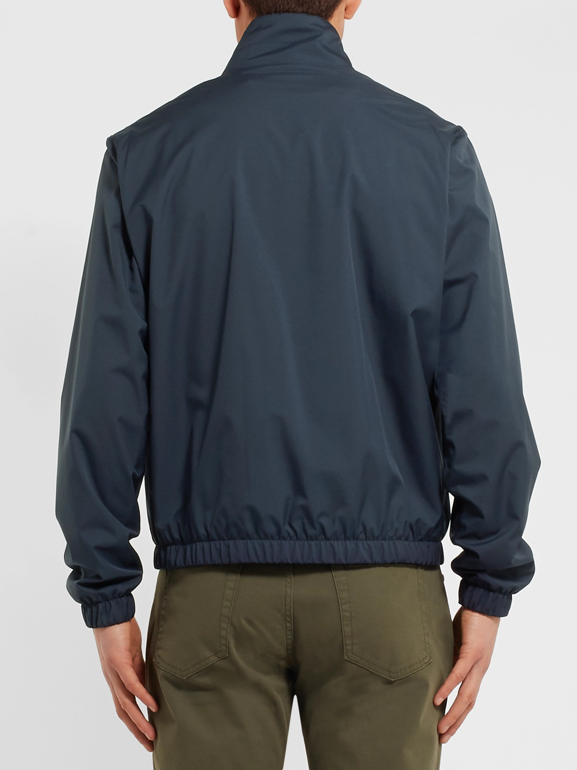 Shop Loro Piana Reversible Windmate Storm System Shell And Cashmere Bomber Jacket In Blue