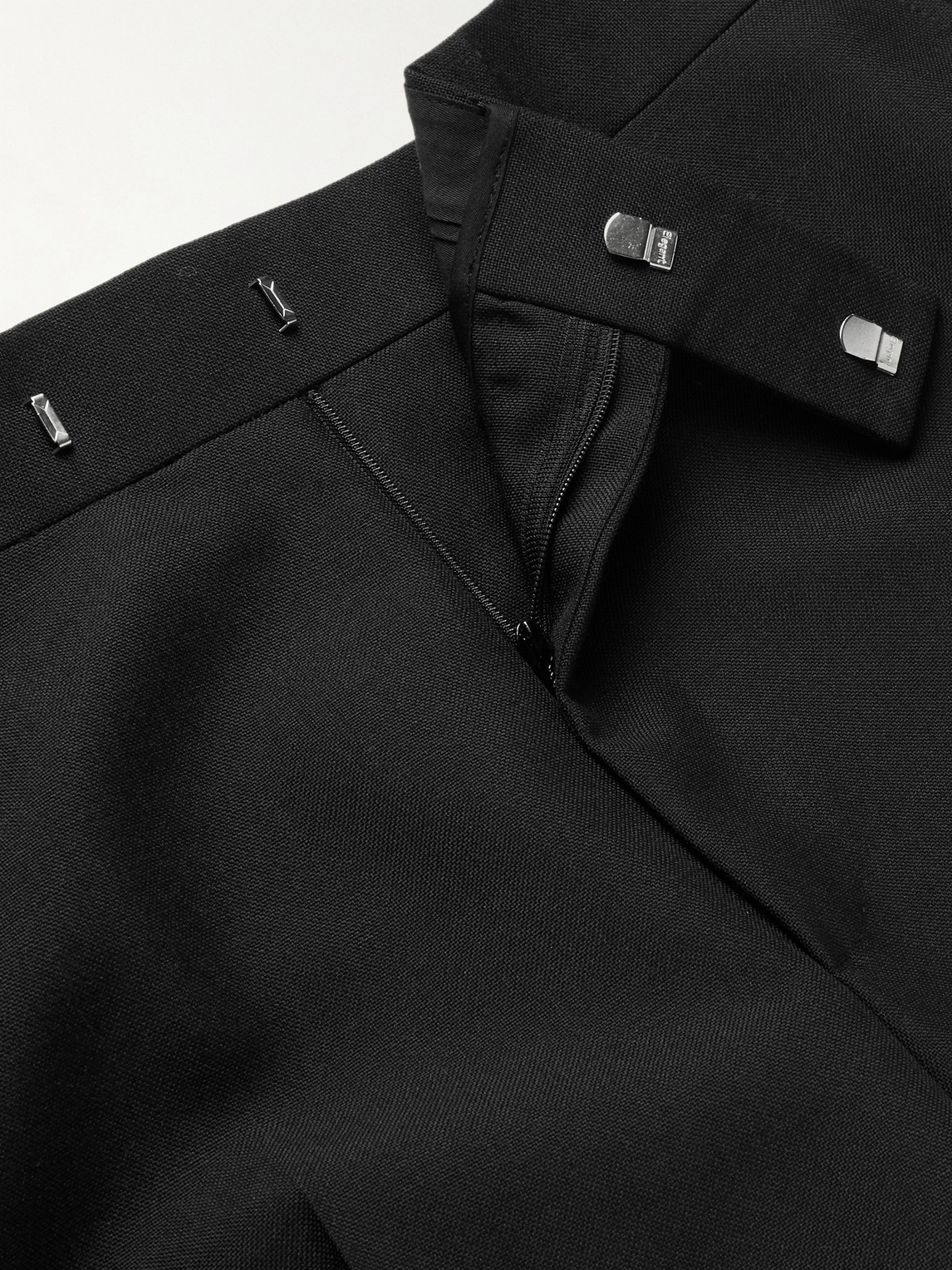 Shop Kingsman Eggsy's Black Wool And Mohair-blend Tuxedo Trousers