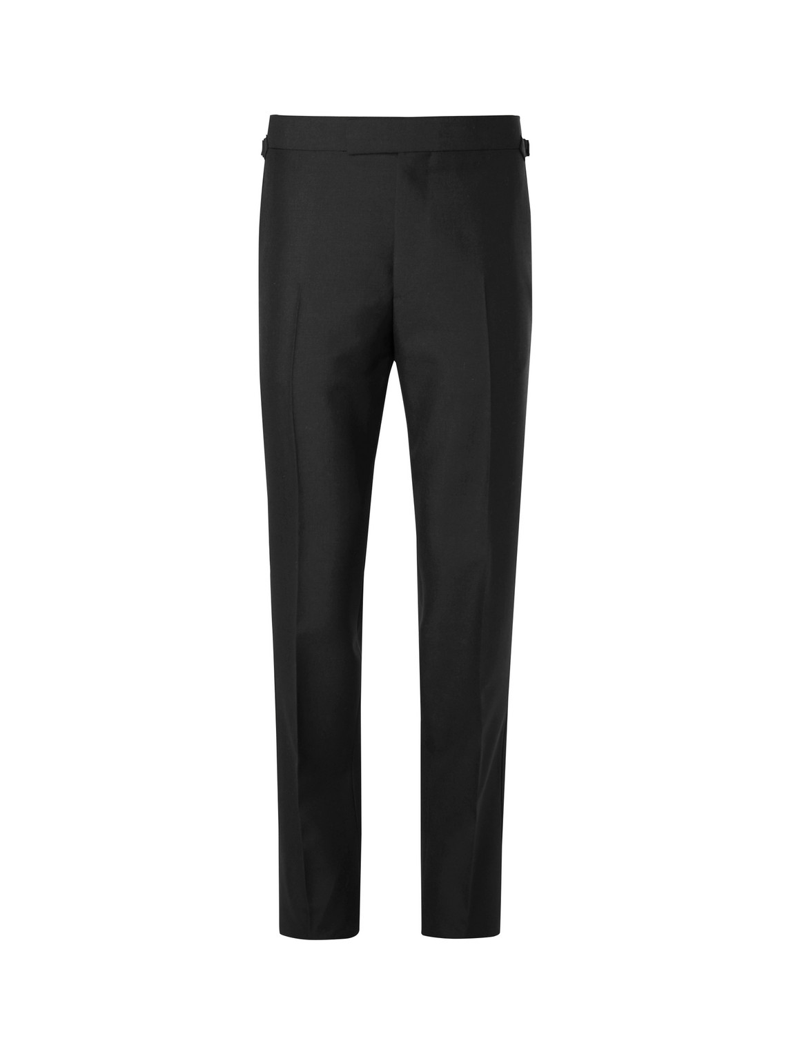 Kingsman Eggsy's Black Wool and Mohair-Blend Tuxedo Trousers | Smart Closet