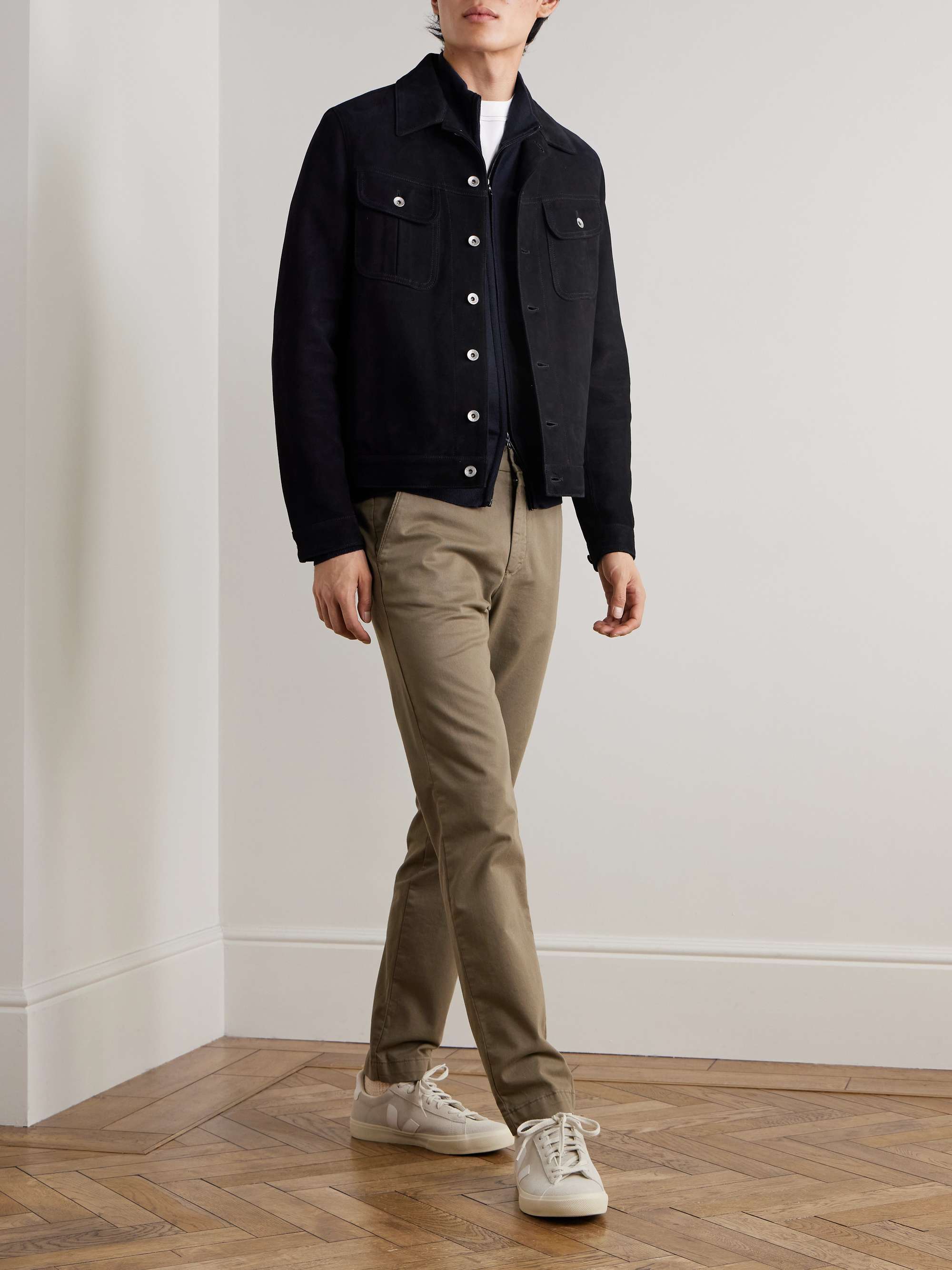 JOHN SMEDLEY Claygate Merino Wool Zip-Up Cardigan