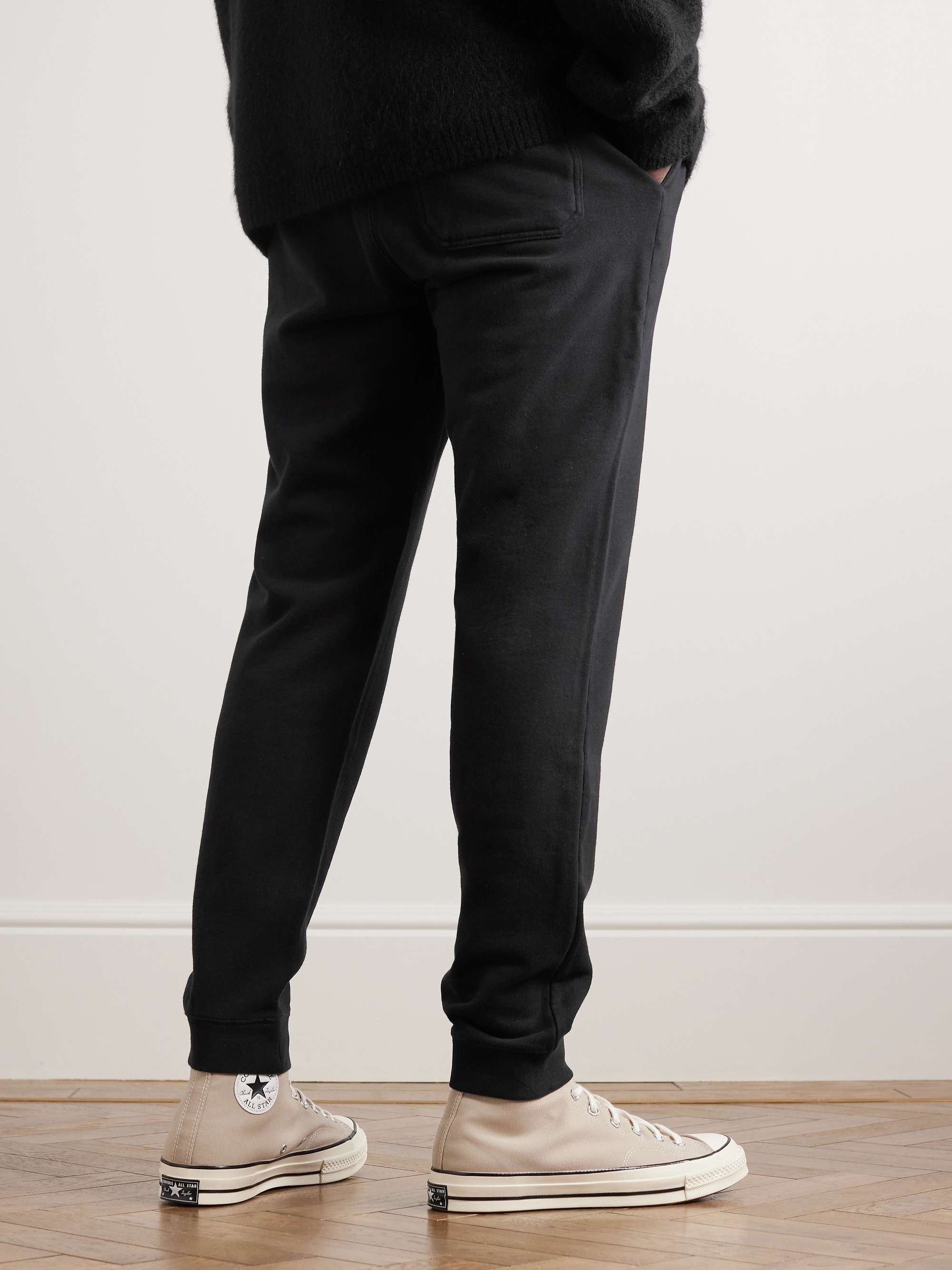 SUNSPEL Tapered Brushed Loopback Cotton-Jersey Sweatpants for Men | MR ...