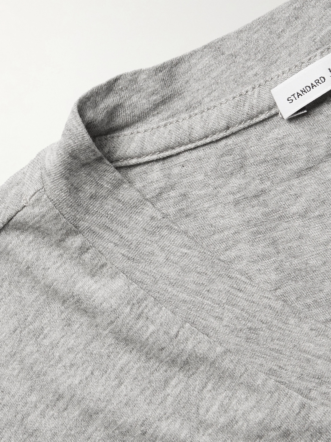 Shop James Perse Mélange Combed Cotton-jersey T-shirt In Gray