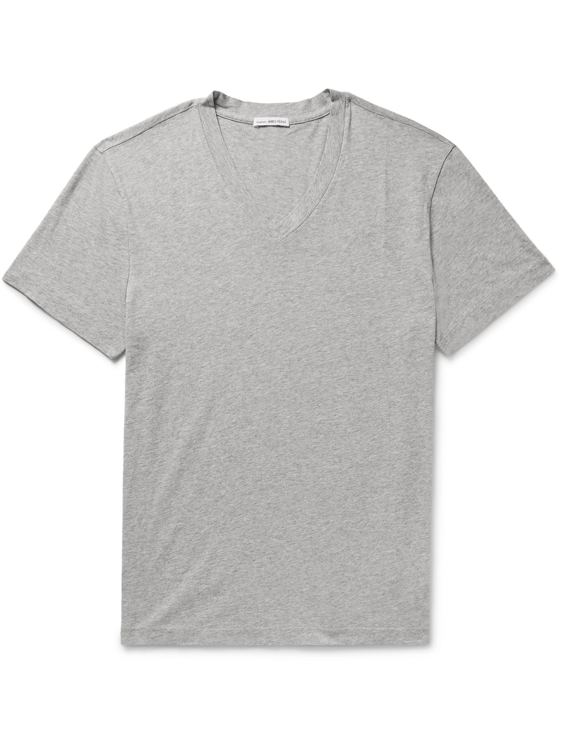 James Perse Mélange Combed Cotton-jersey T-shirt In Gray