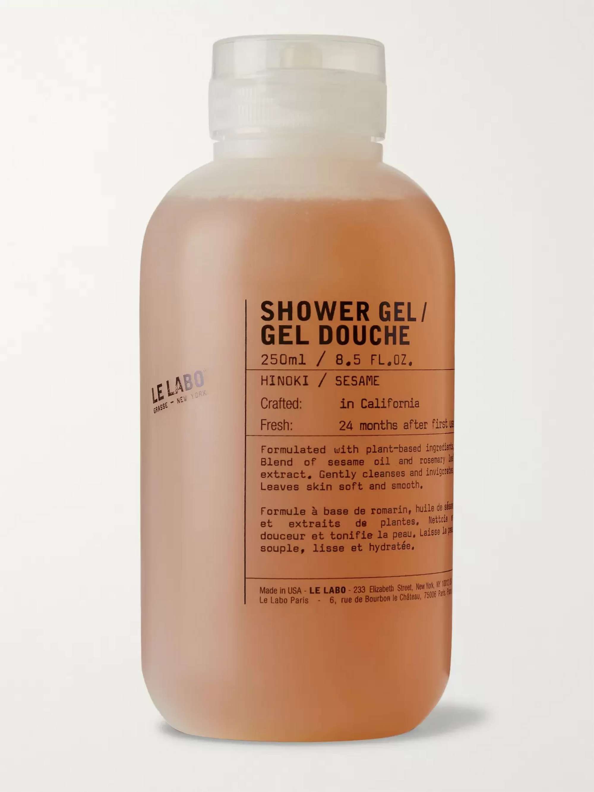 LE LABO Shower Gel Hinoki, 250ml for Men MR PORTER