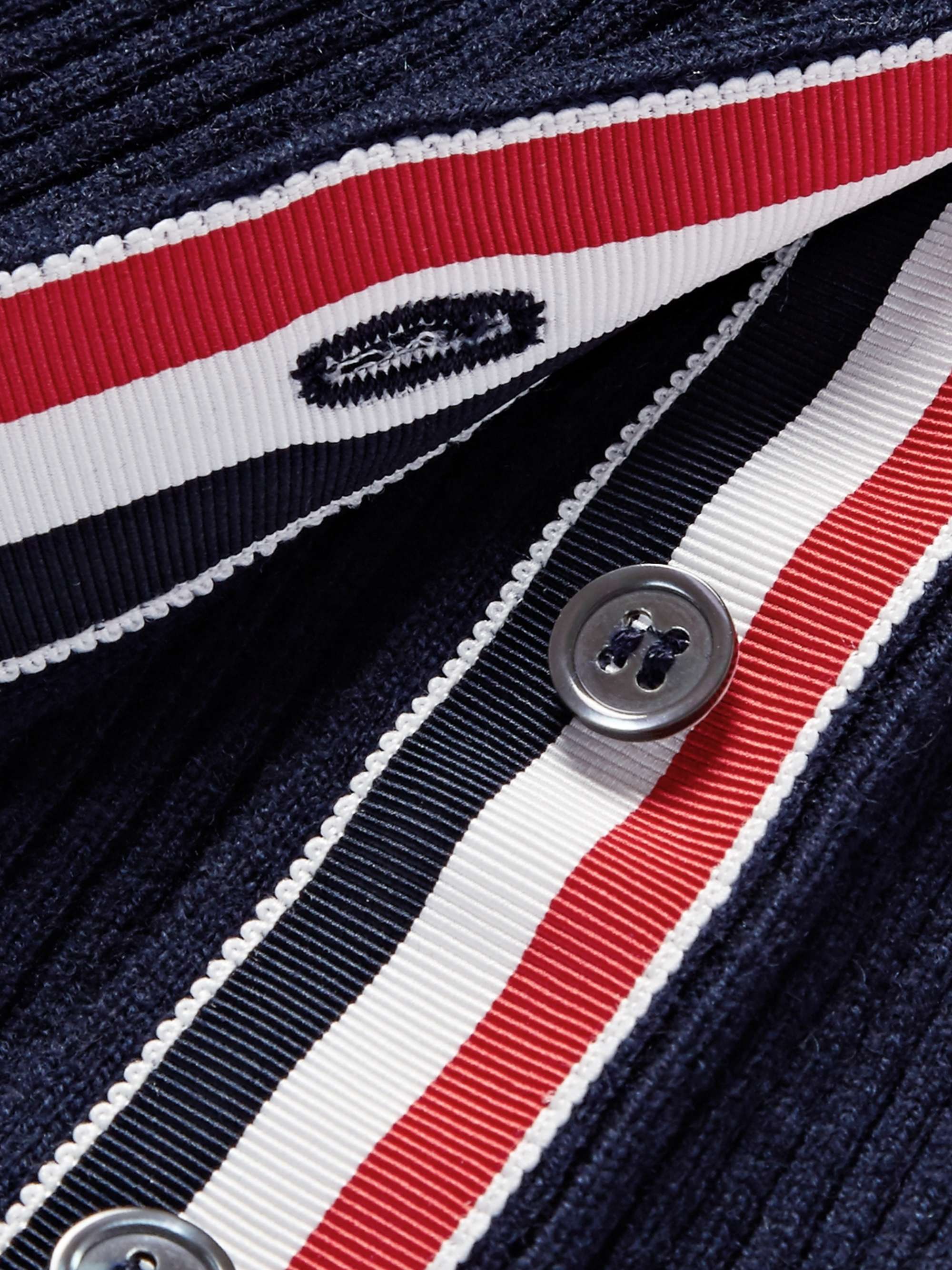 THOM BROWNE Slim-Fit Striped Cashmere Sweater