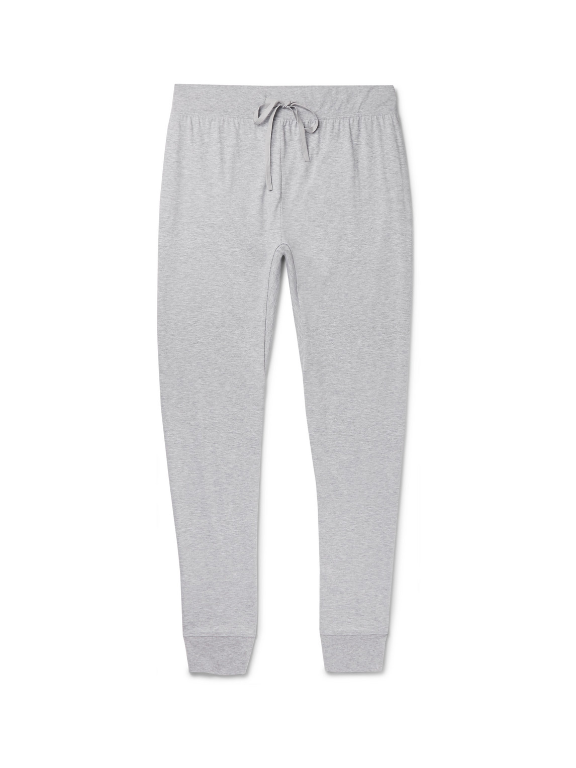 Håndværk Slim-fit Tapered Pima Cotton-jersey Pyjama Trousers In Gray