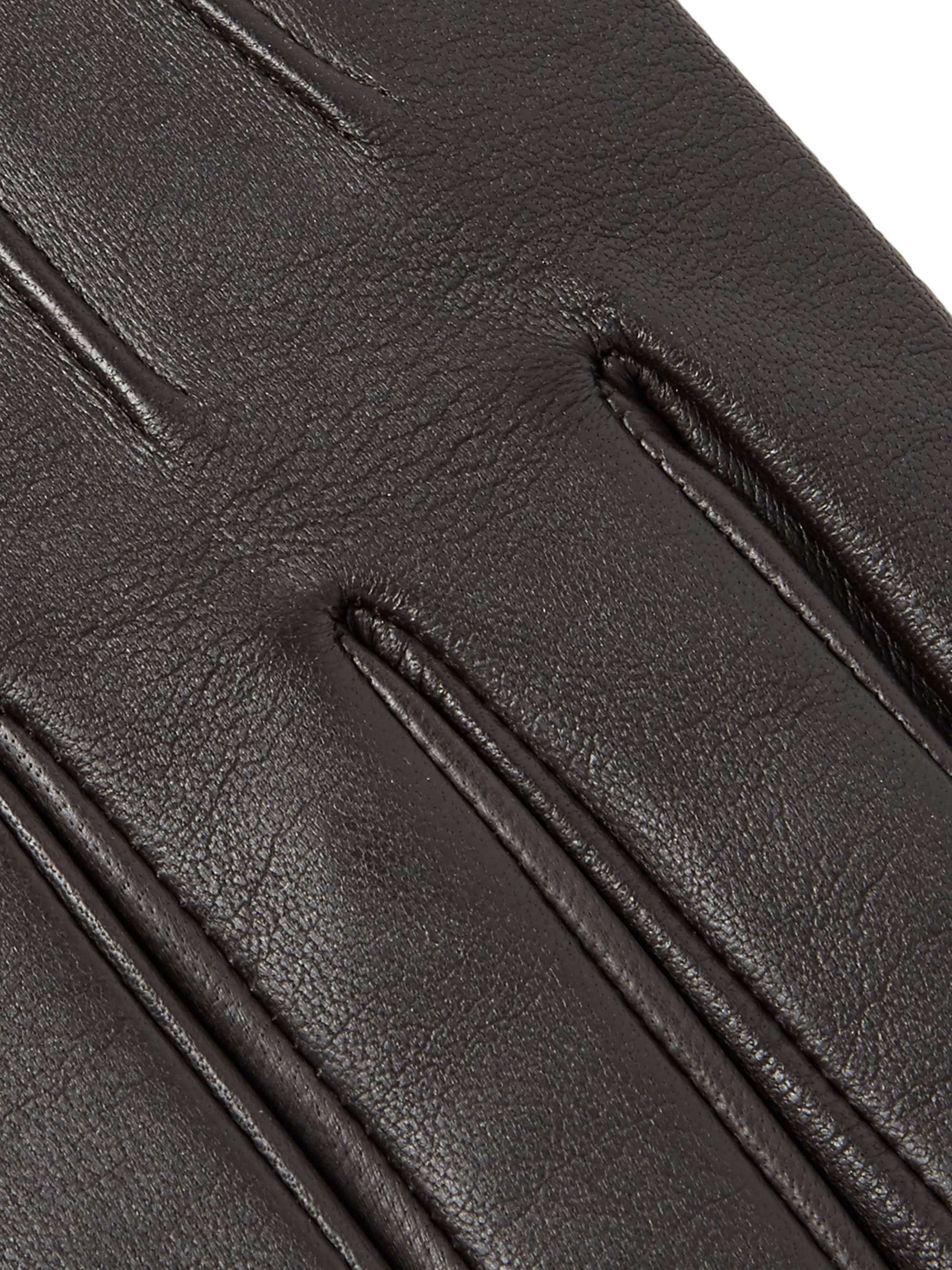 DENTS Bath Cashmere-Lined Leather Gloves