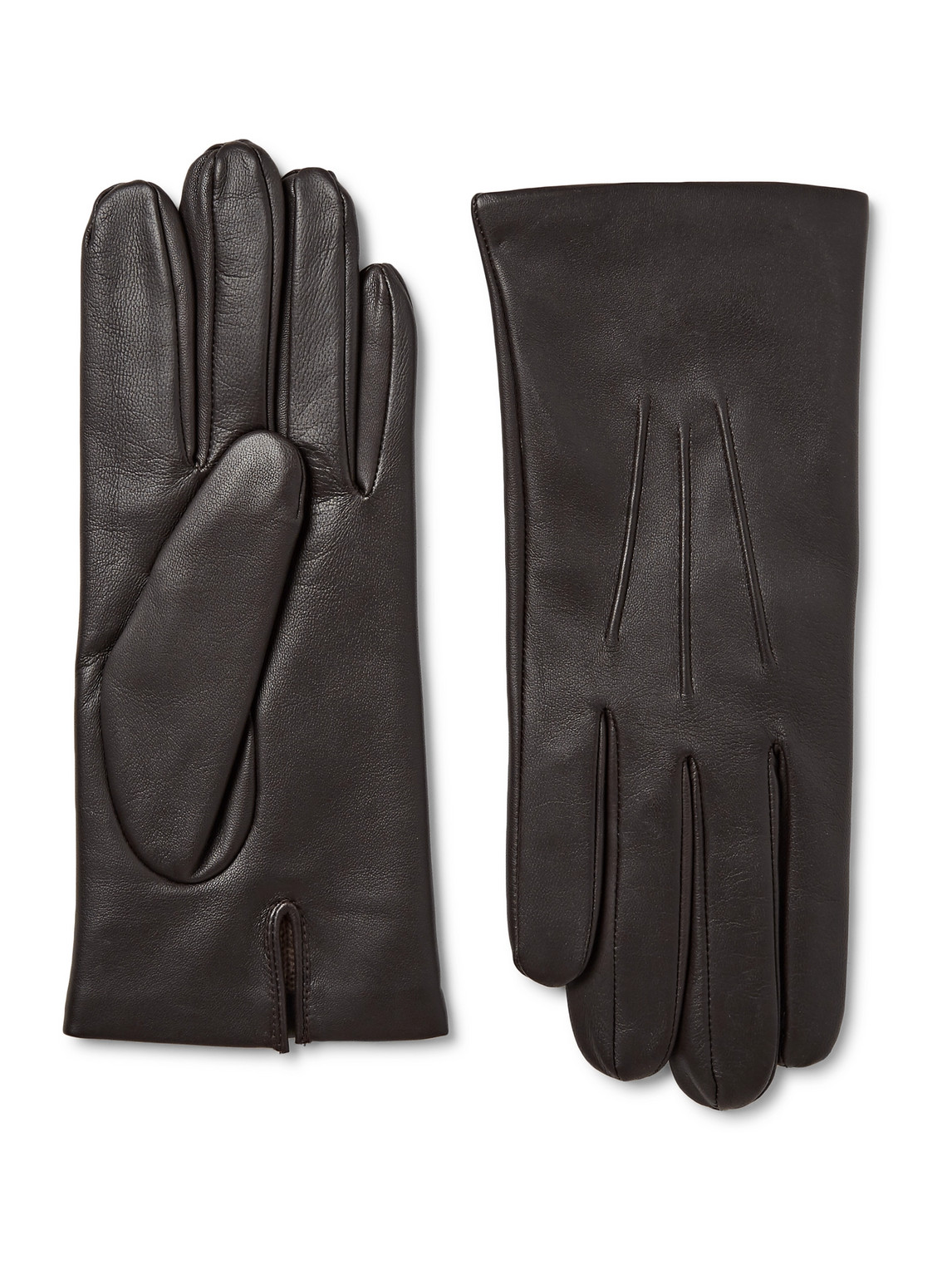 Dents Bath Cashmere-lined Leather Gloves In Brown