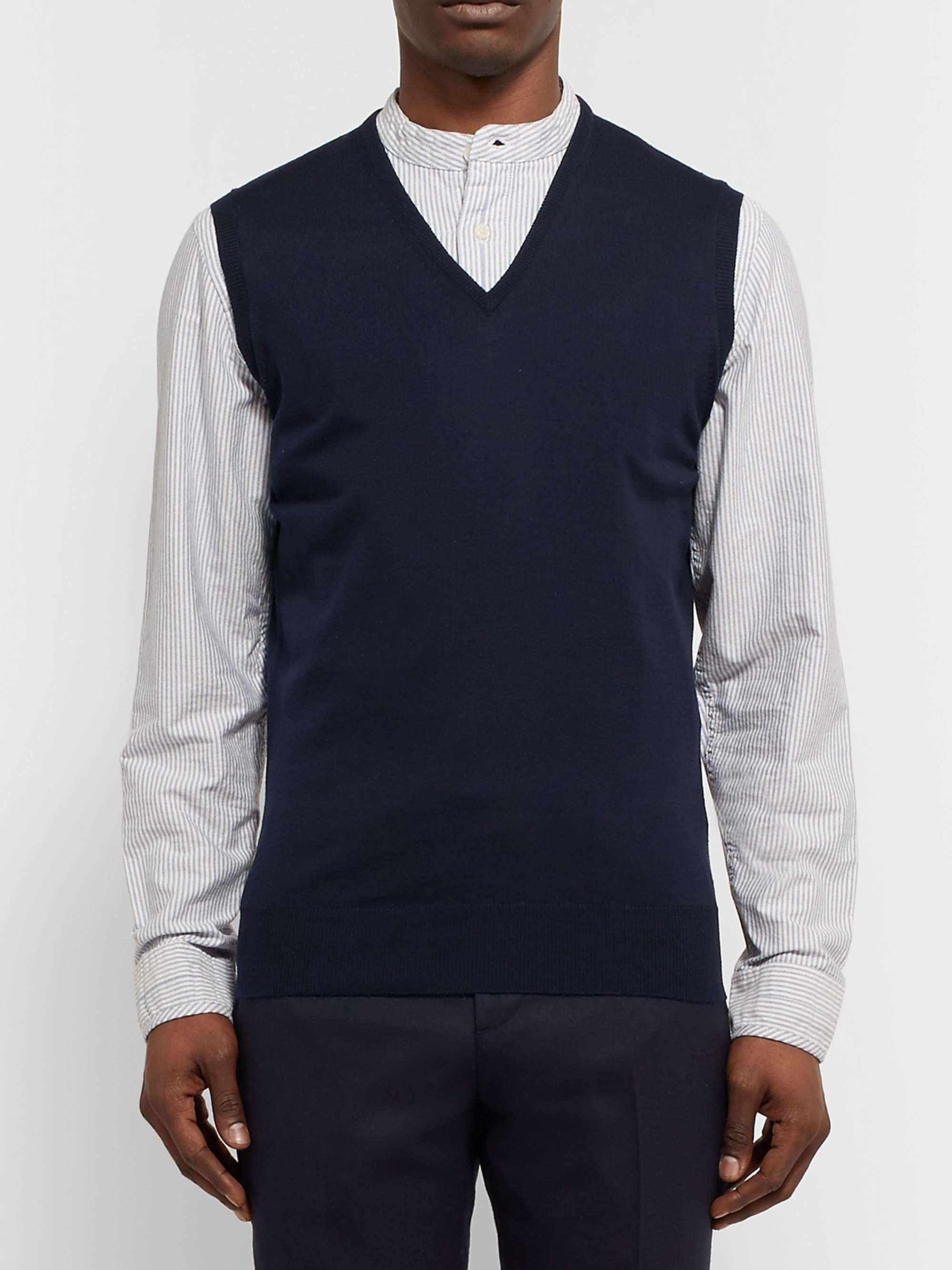 JOHN SMEDLEY Hadfield Slim-Fit Merino Wool Sweater Vest