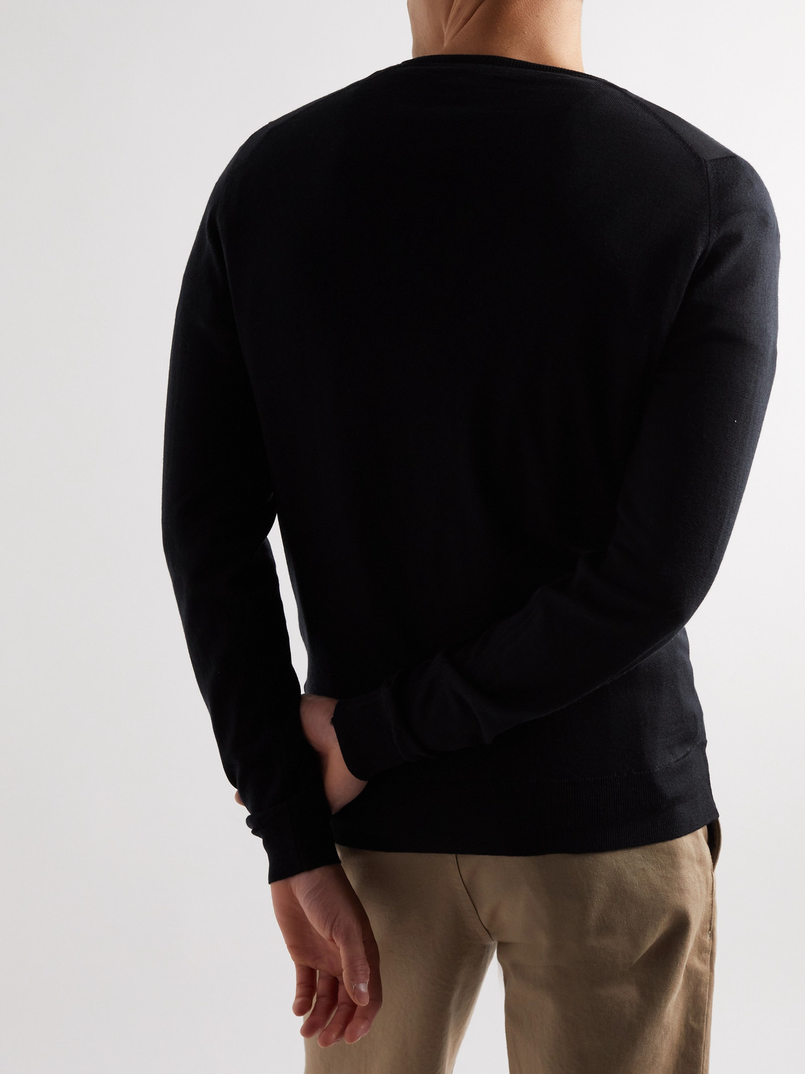  John Smedley - Lundy Slim-fit Merino Wool Sweater - Men - Black - S 