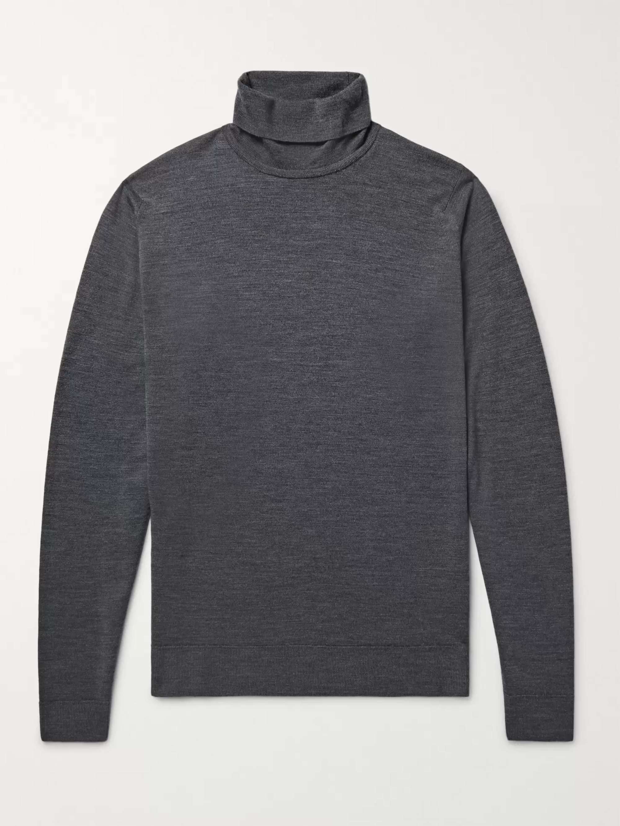 JOHN SMEDLEY Cherwell Slim-Fit Merino Wool Rollneck Sweater for Men ...