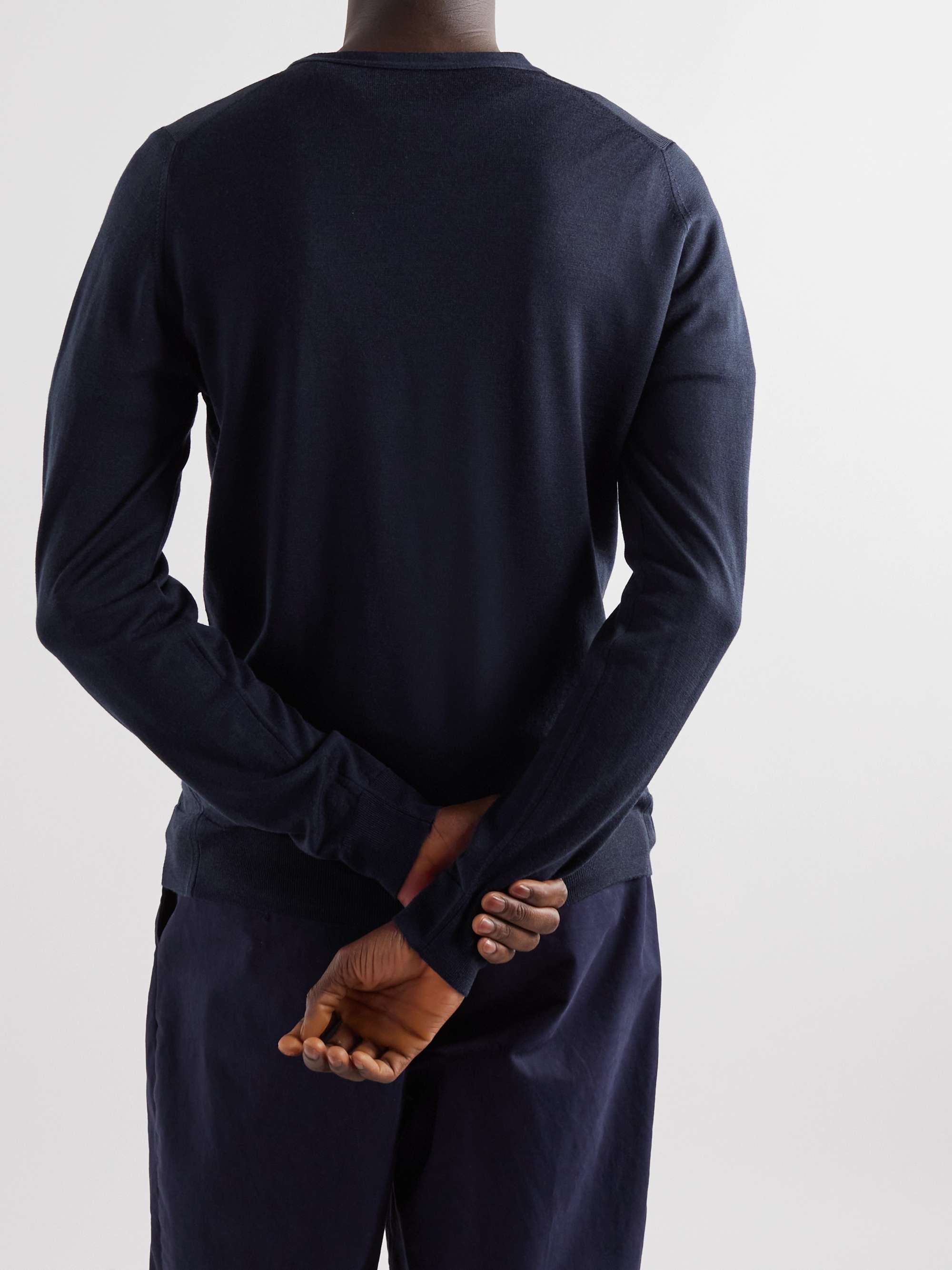 JOHN SMEDLEY Petworth Slim-Fit Merino Wool Cardigan