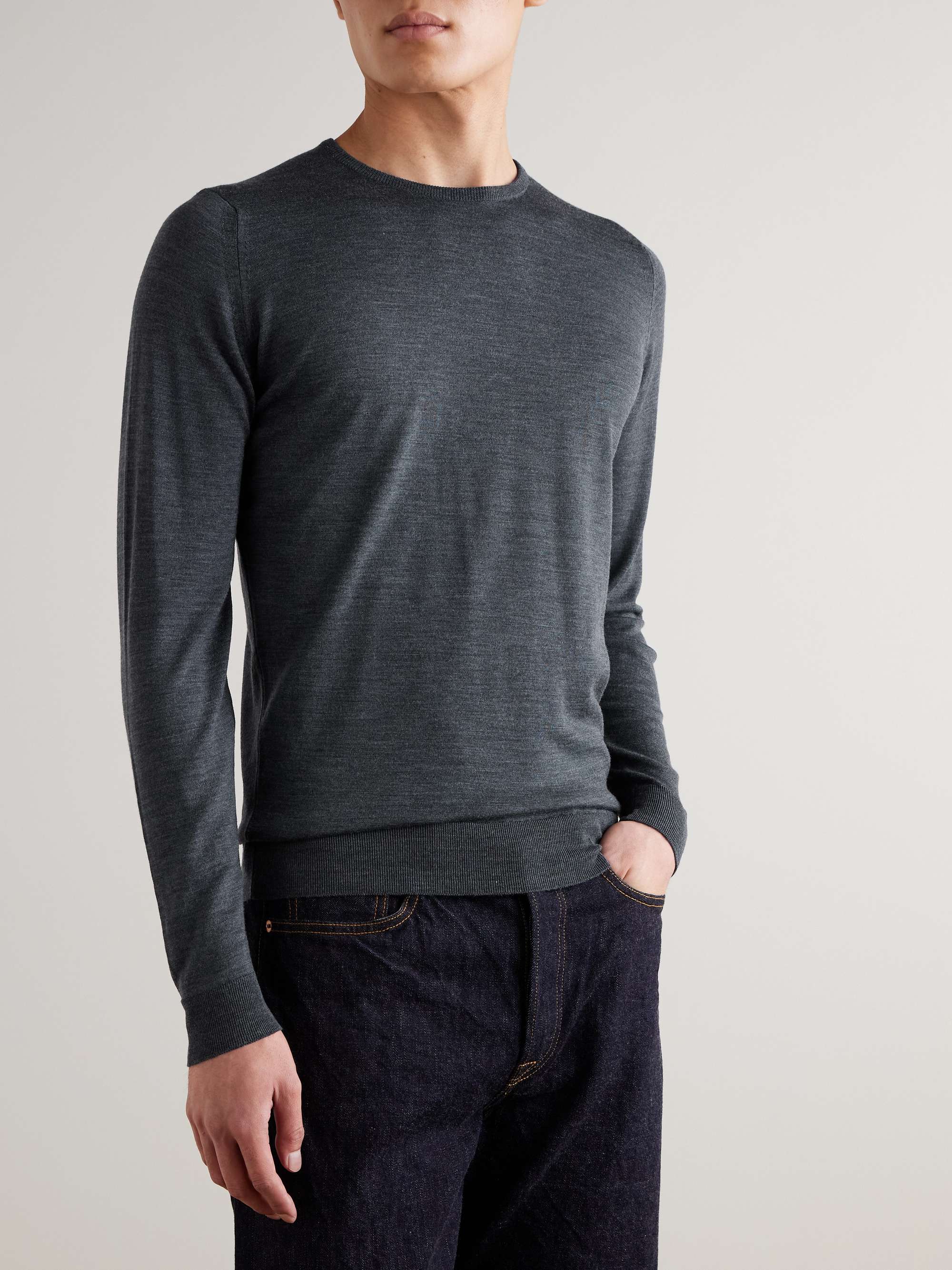 JOHN SMEDLEY Slim-Fit Merino Wool Sweater