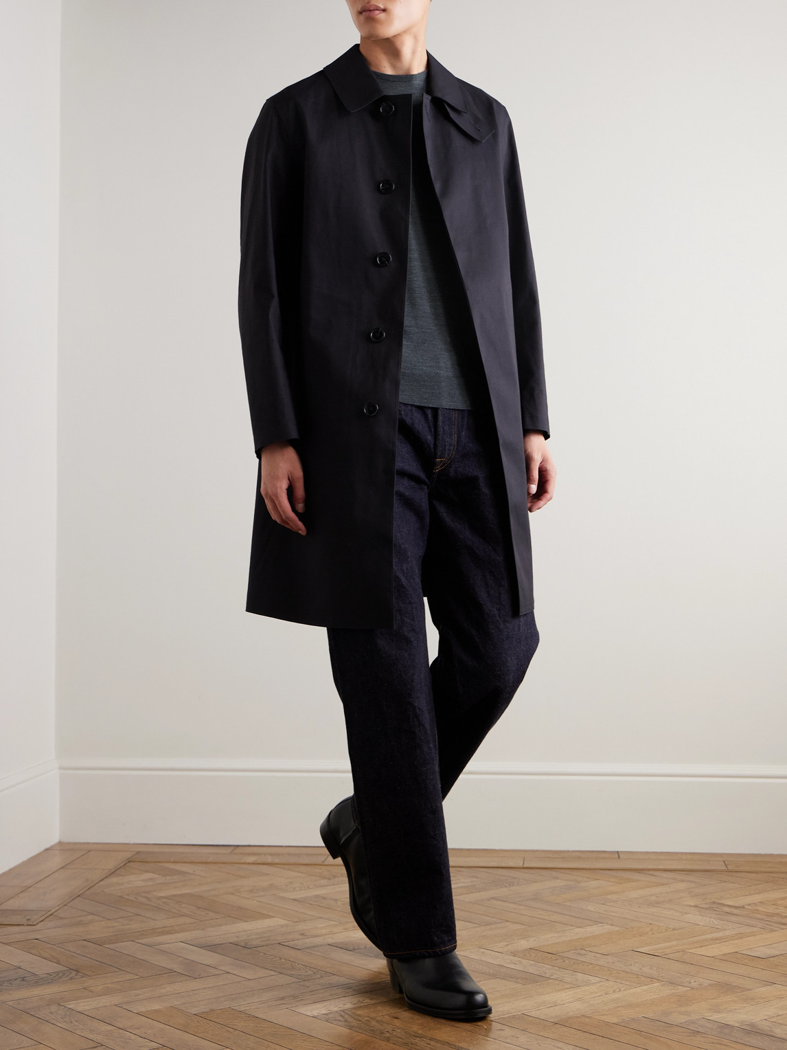 John Smedley Cherwell Merino Wool Turtleneck Sweater In Gray