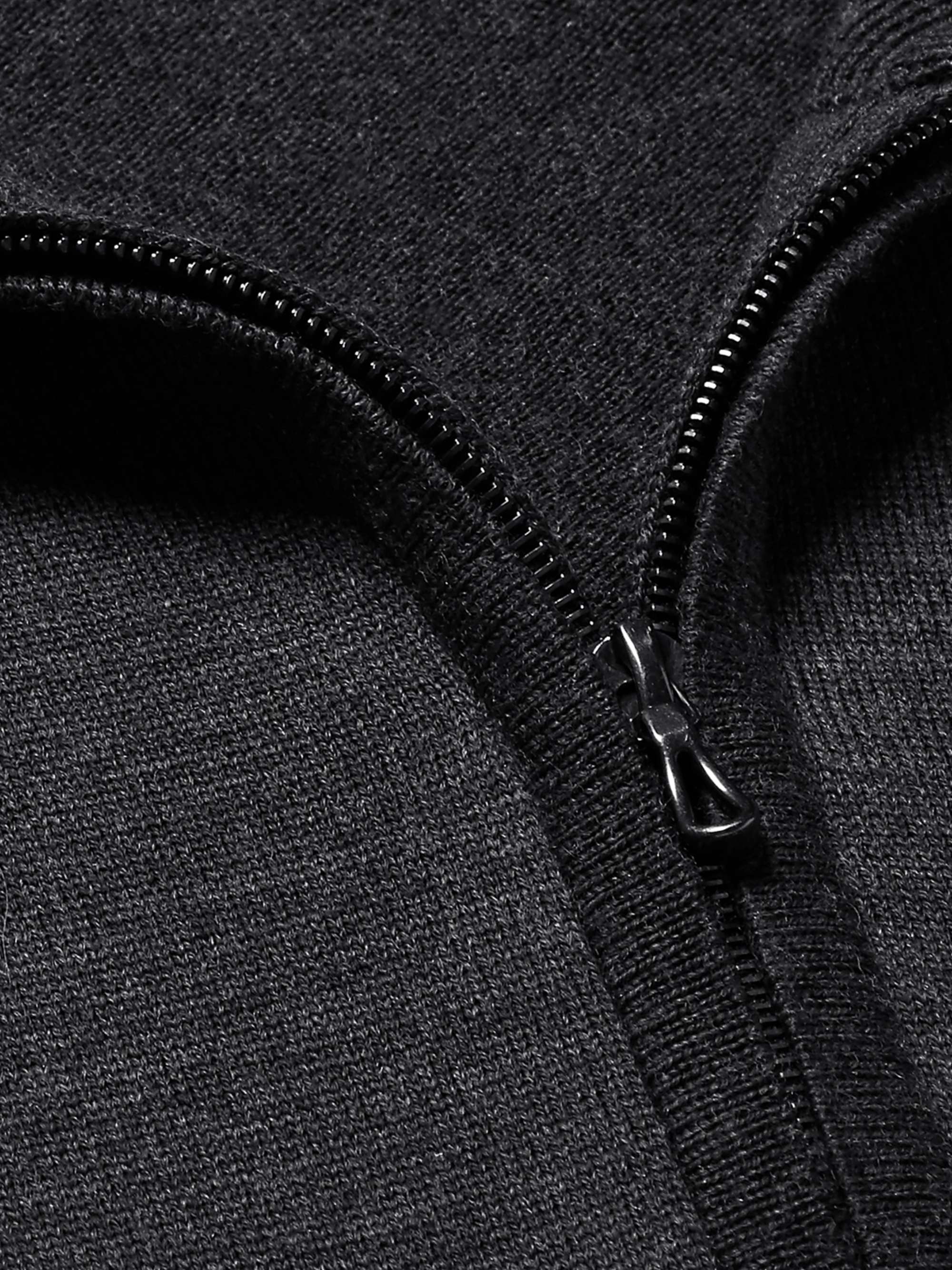 JOHN SMEDLEY Claygate Merino Wool Zip-Up Cardigan