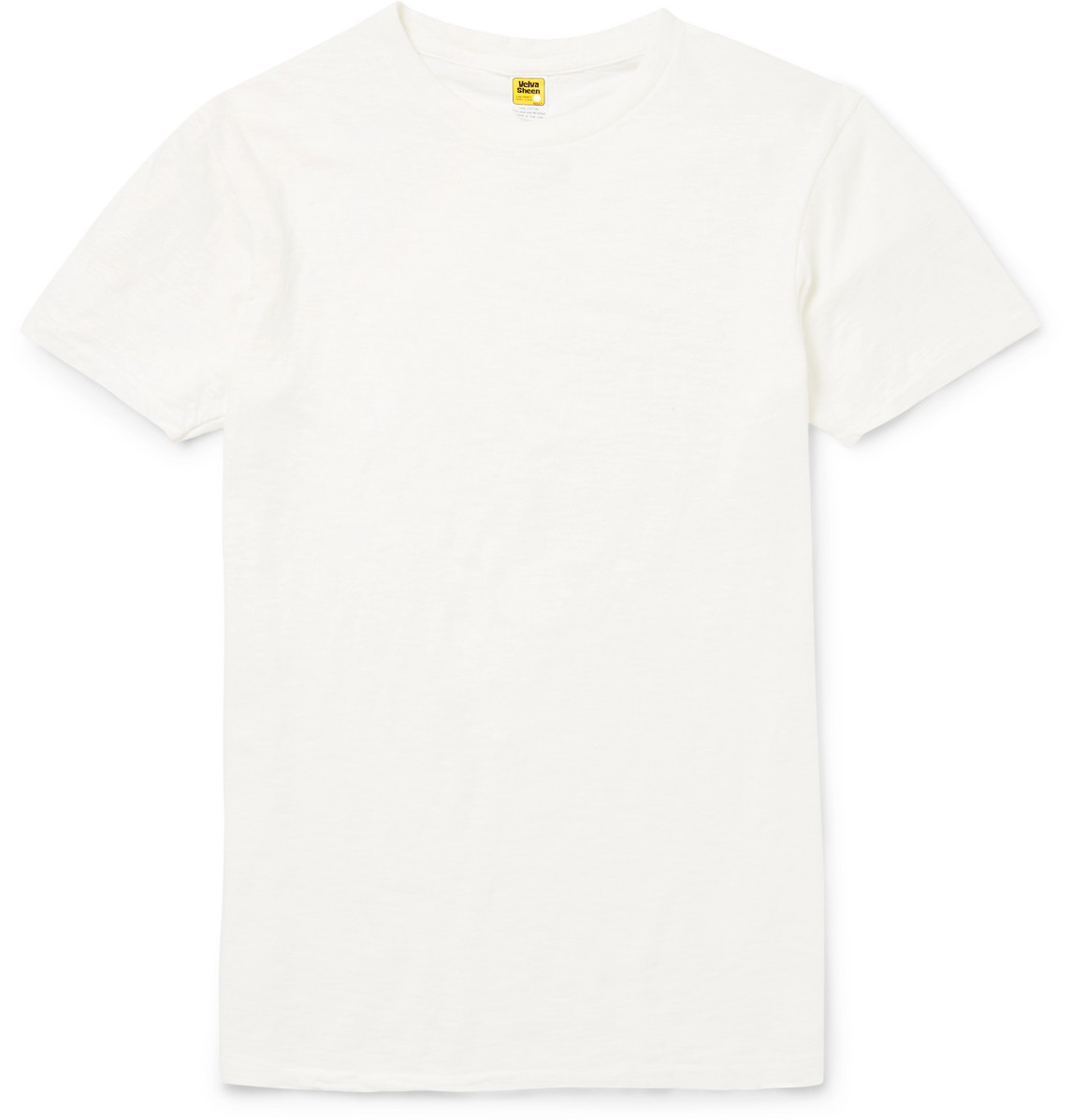 Velva Sheen Slub Cotton-jersey T-shirt In Neutrals