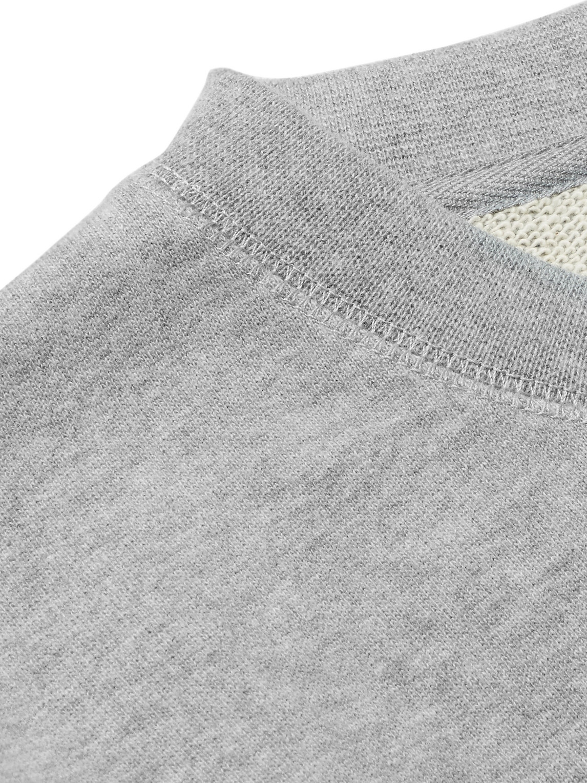 Shop Sunspel Brushed Loopback Cotton-jersey Sweatshirt In Gray