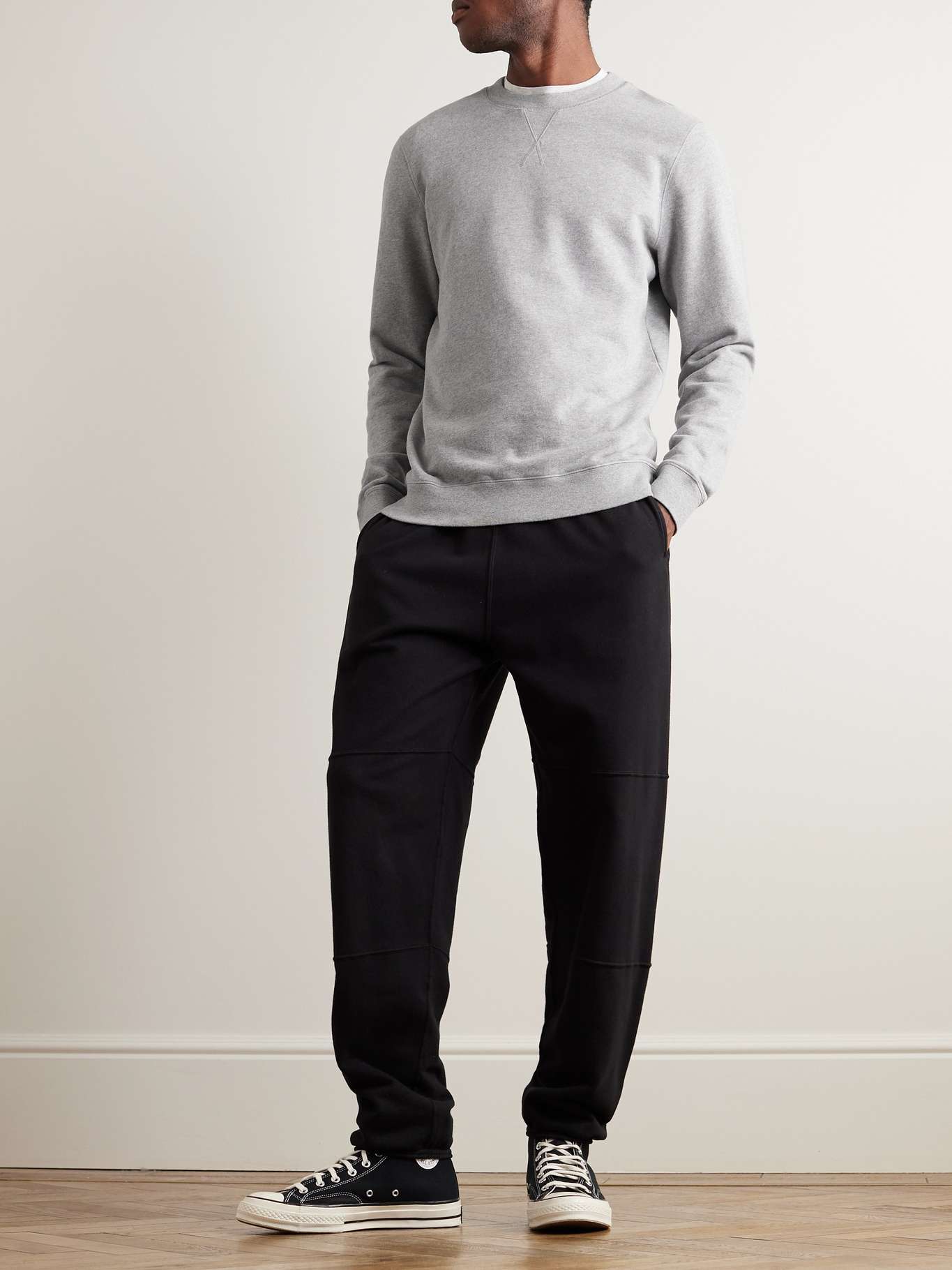 Gray Brushed Loopback Cotton-Jersey Sweatshirt | SUNSPEL | MR PORTER