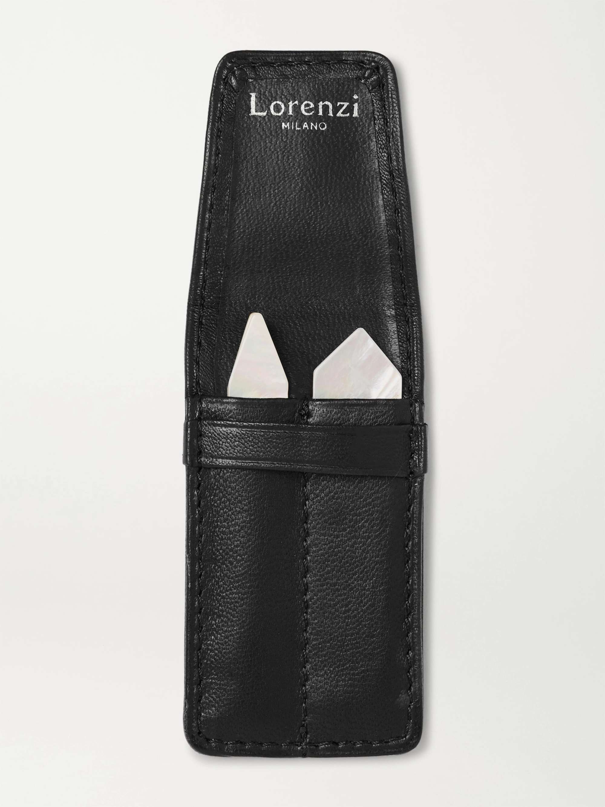 LORENZI MILANO Set of Two Mother-of-Pearl Collar Stays