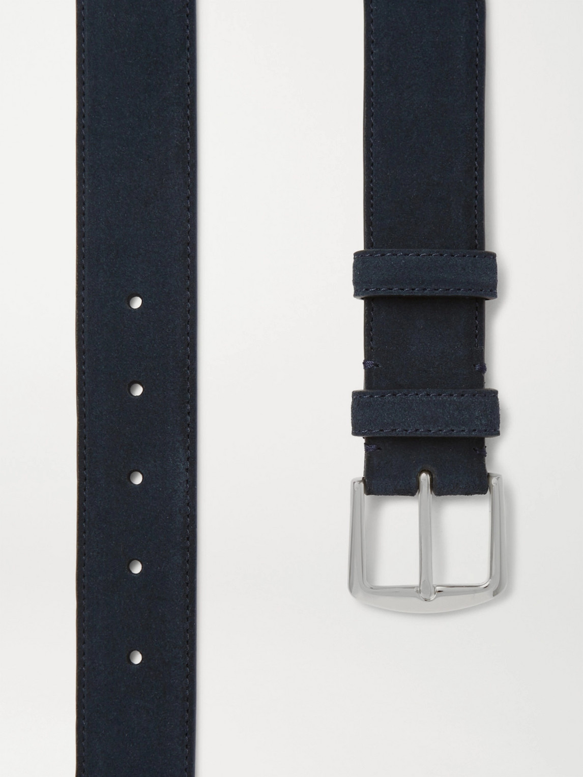 Shop Loro Piana 3.5cm Midnight-blue Suede Belt