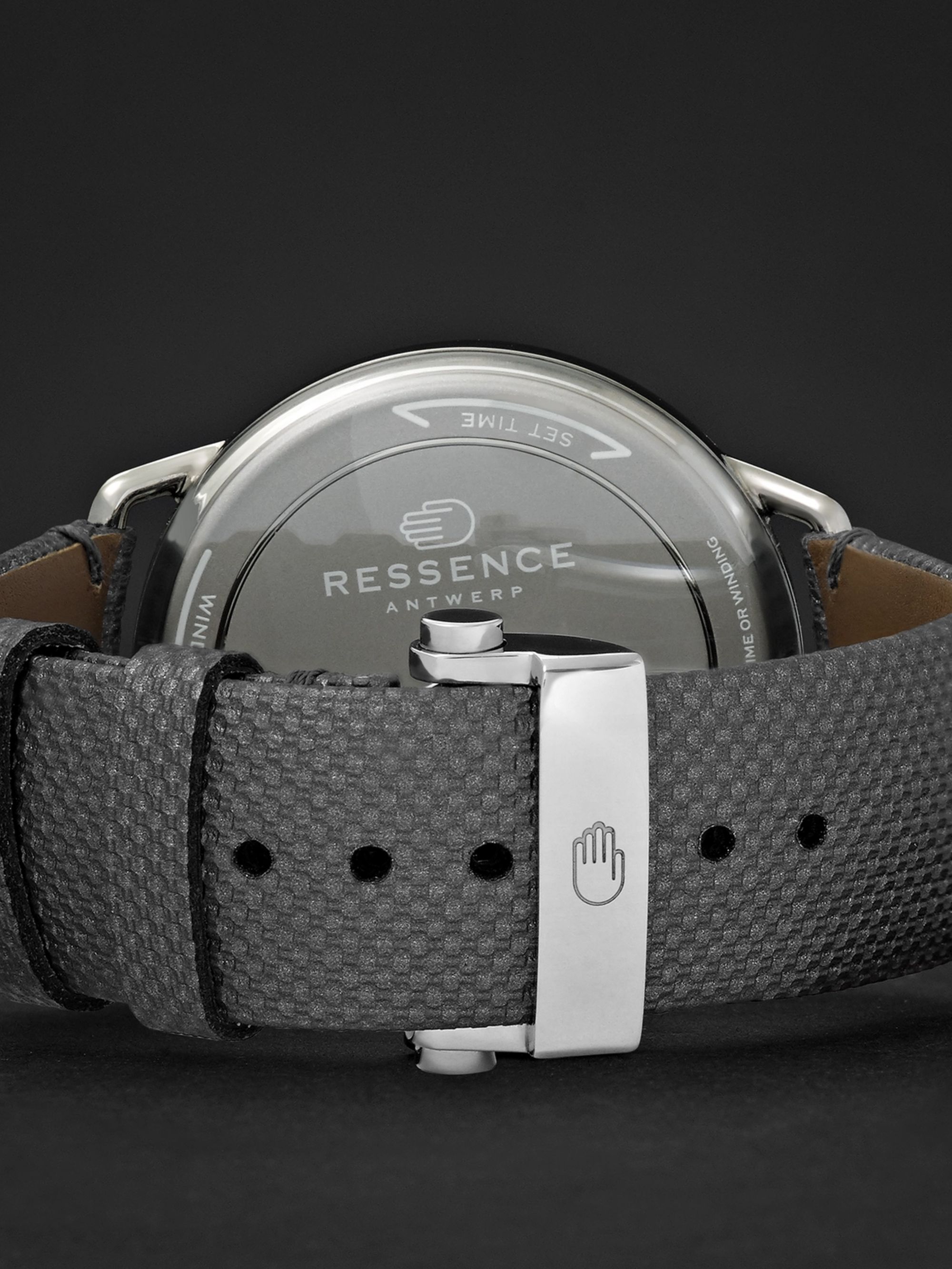 RESSENCE Type 1 Mechanical 42mm Titanium and Leather Watch, Ref. No. TYPE 1R