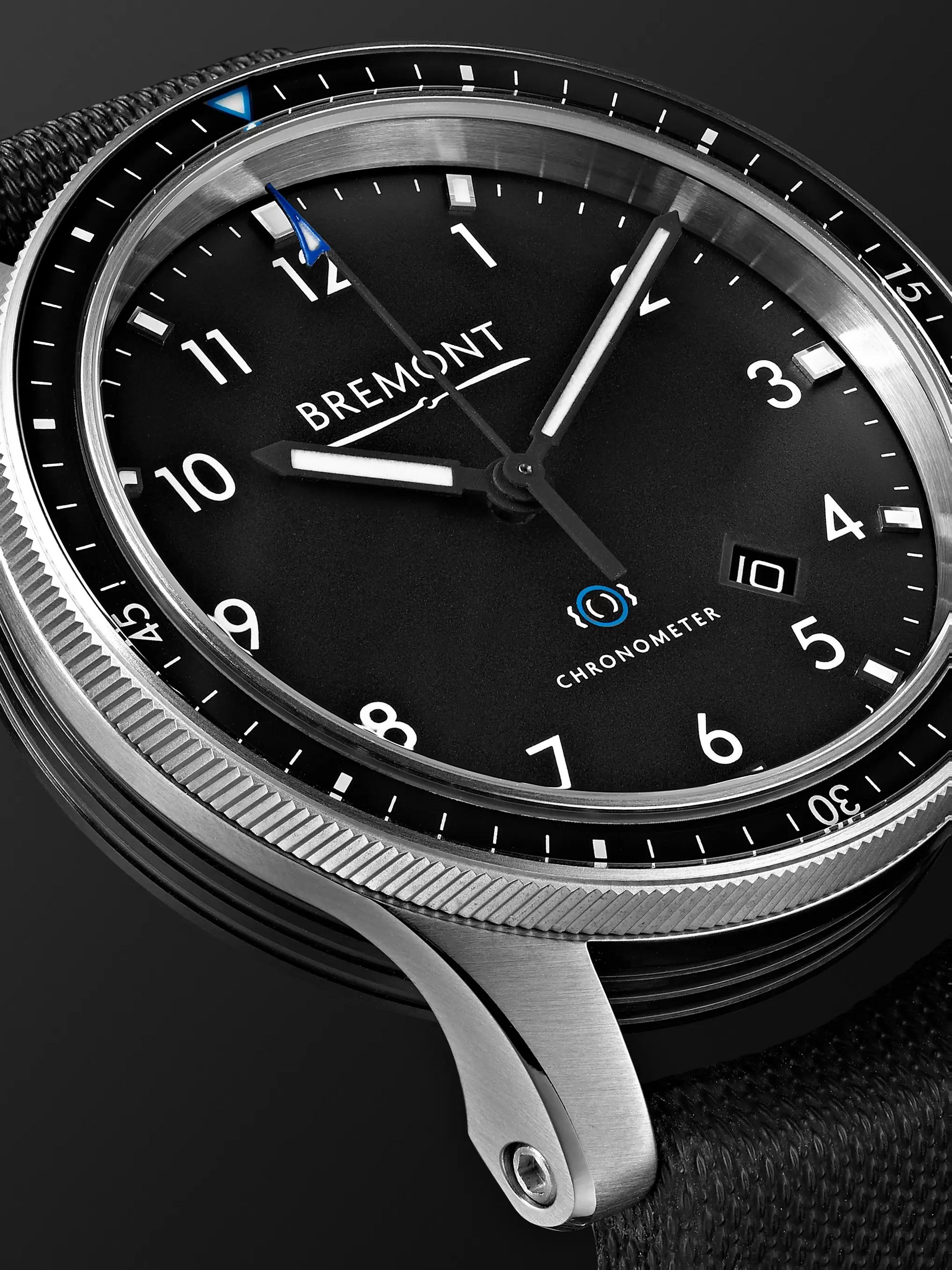 BREMONT Boeing Model 1 Automatic 43mm Stainless Steel and Polymer Watch, Ref. BB1-SS/BK