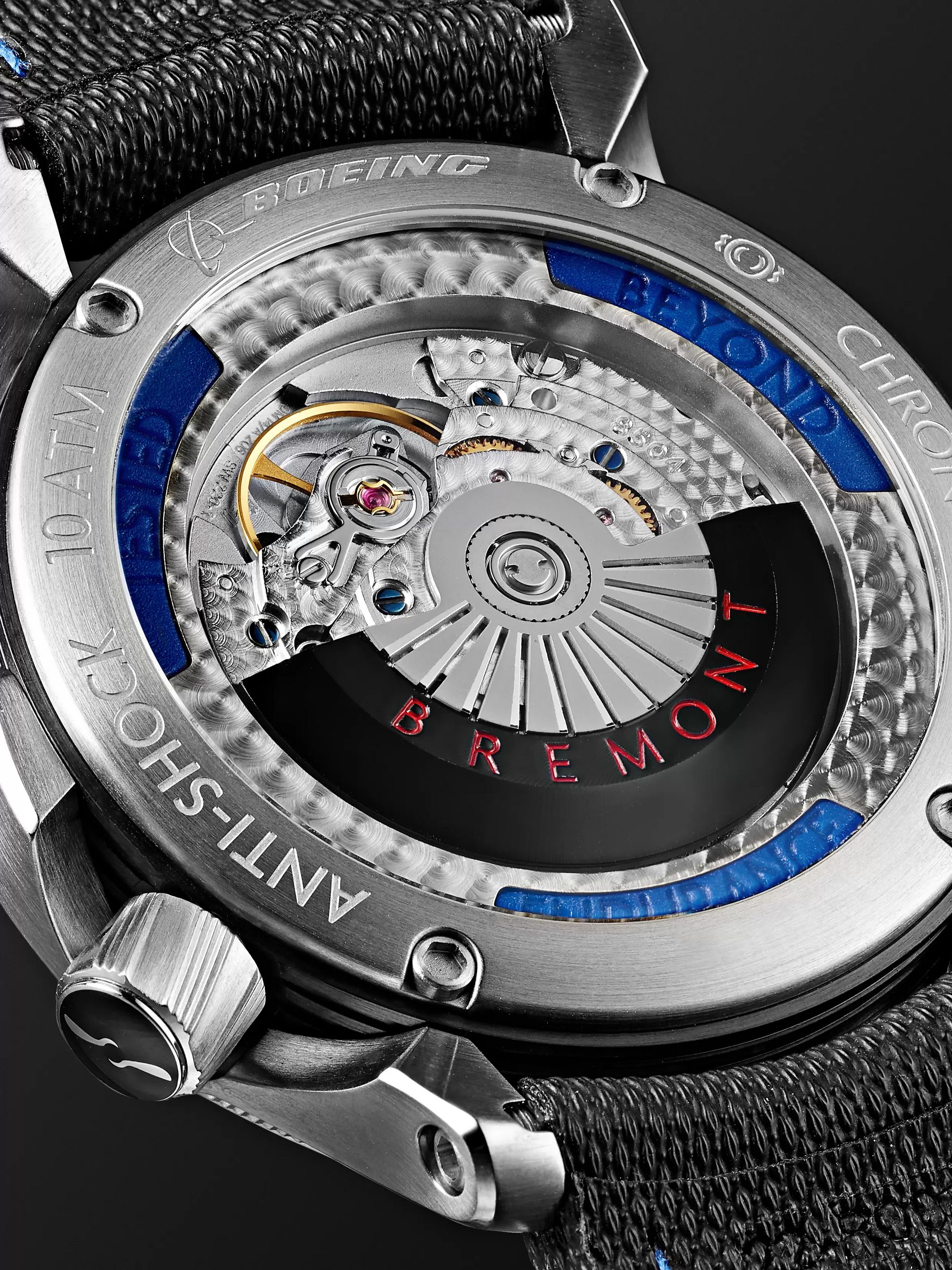 BREMONT Boeing Model 1 Automatic 43mm Stainless Steel and Polymer Watch, Ref. BB1-SS/BK