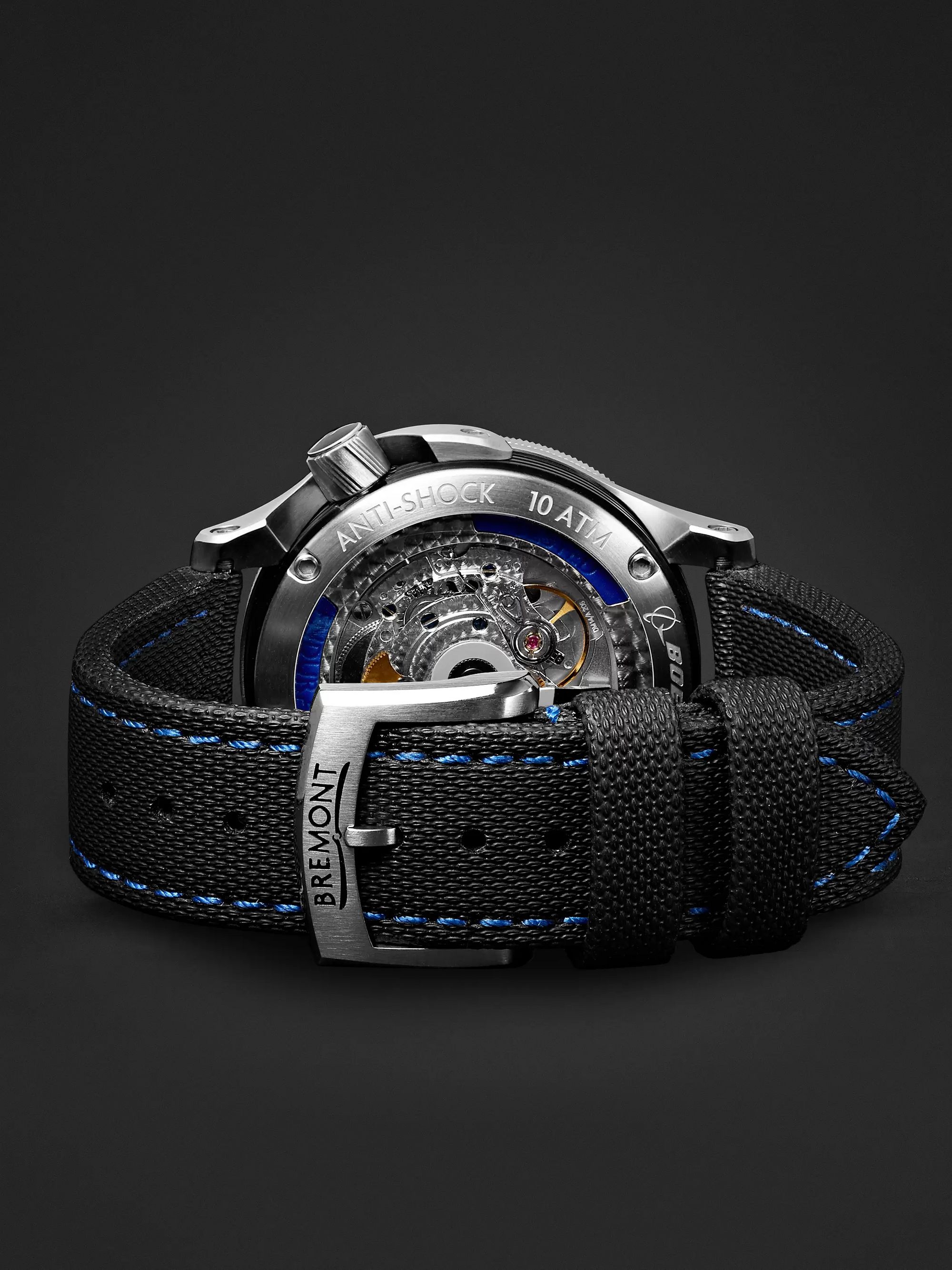 BREMONT Boeing Model 1 Automatic 43mm Stainless Steel and Polymer Watch, Ref. BB1-SS/BK