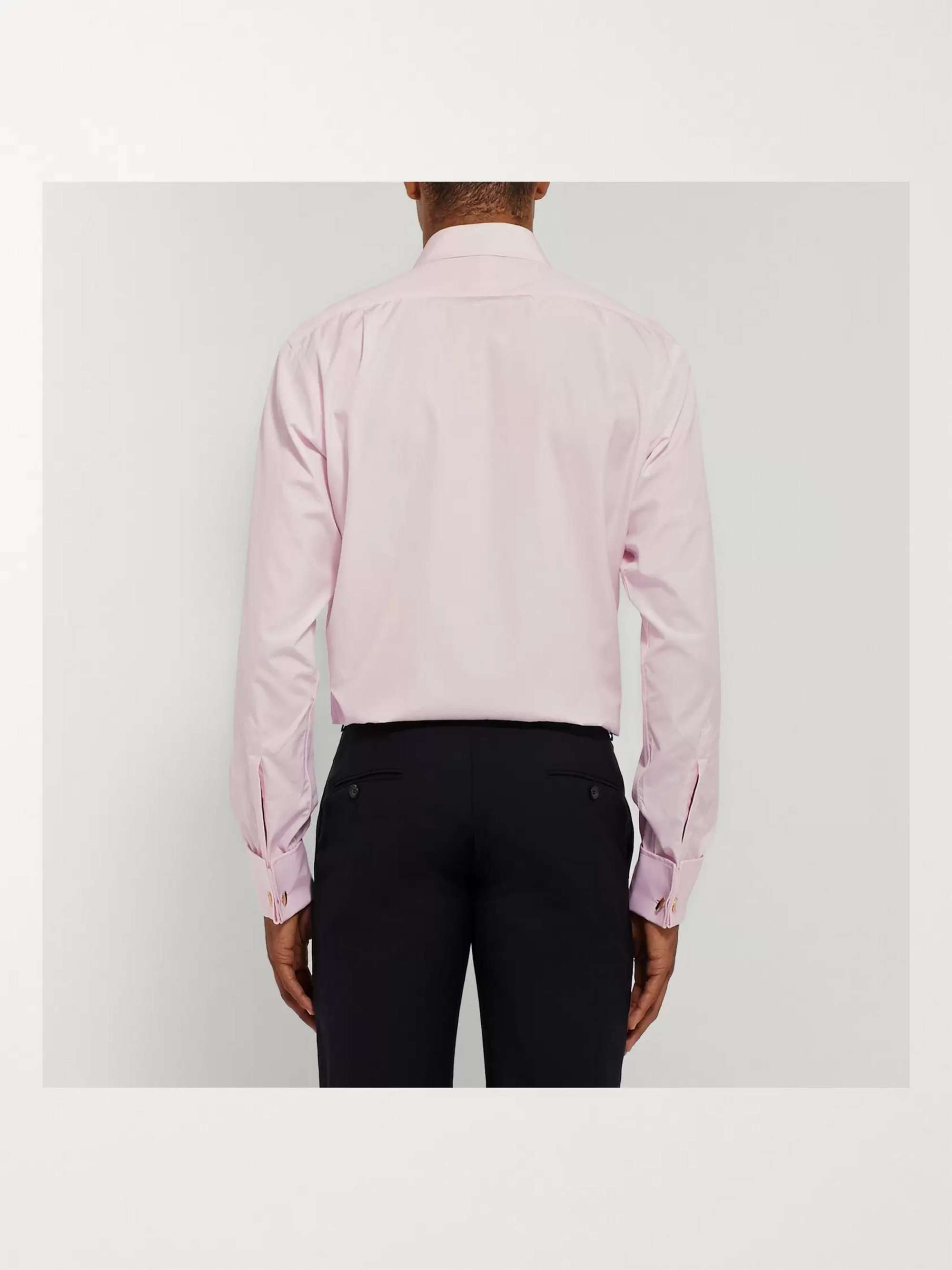 TURNBULL & ASSER Pink Double-Cuff Cotton Shirt