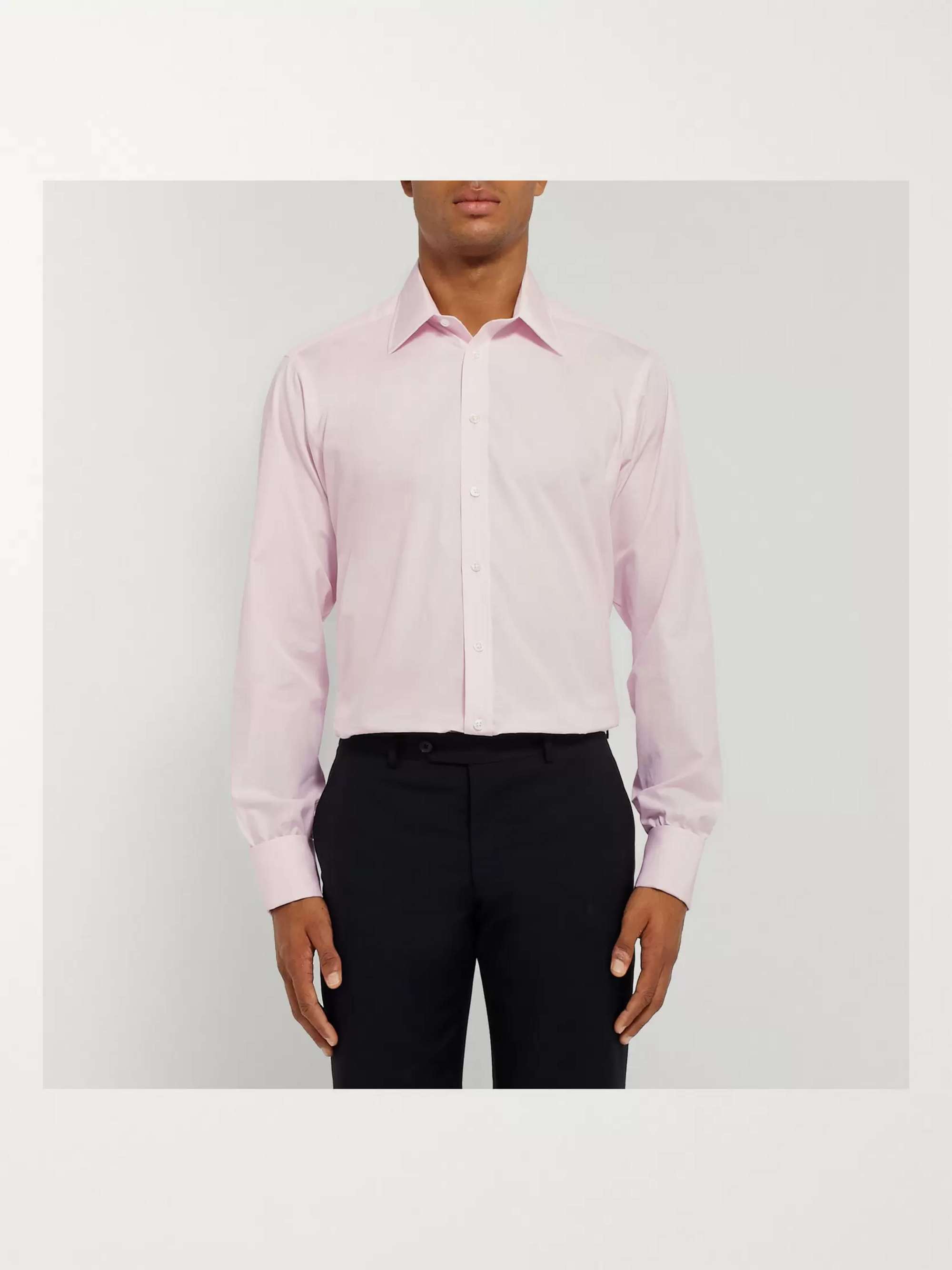TURNBULL & ASSER Pink Double-Cuff Cotton Shirt