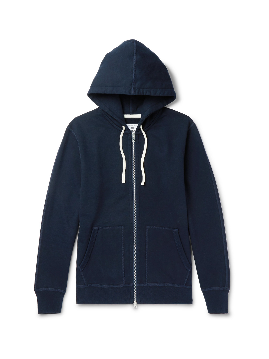 Reigning Champ Loopback Cotton-jersey Zip-up Hoodie In Blue