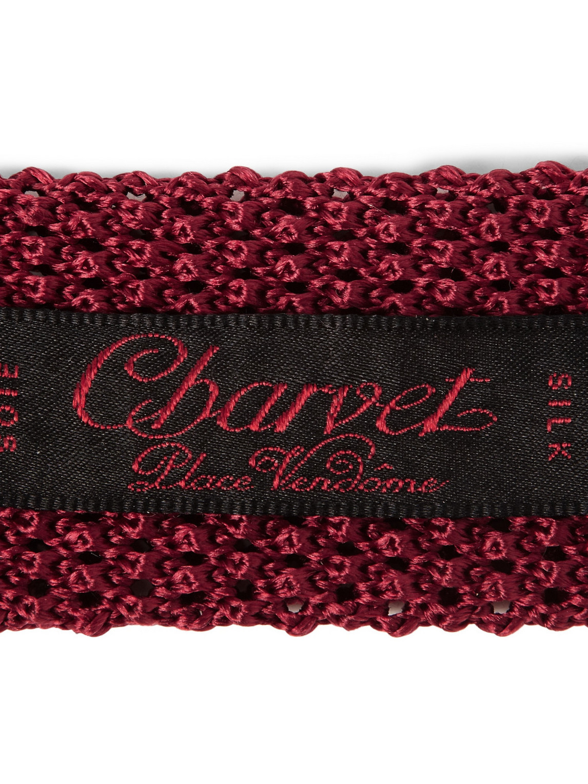 Shop Charvet 5cm Knitted Silk Tie In Burgundy