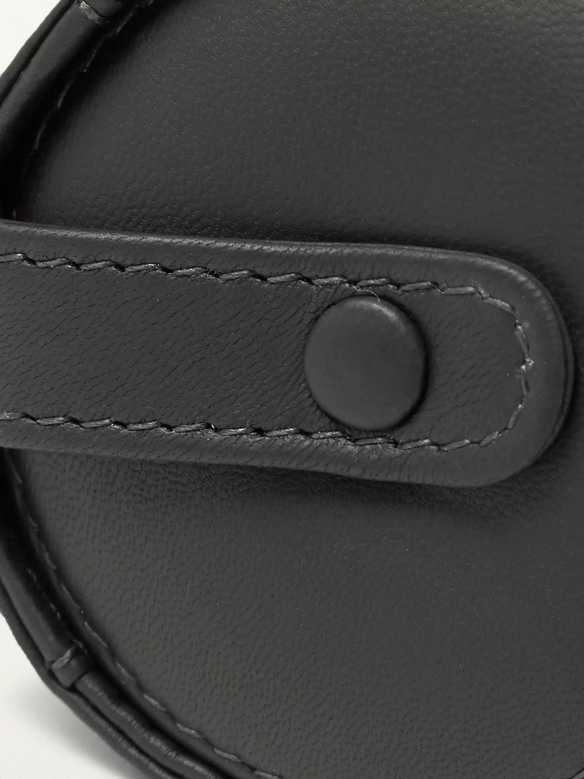 Shop Lorenzi Milano Leather Watch Case In Black