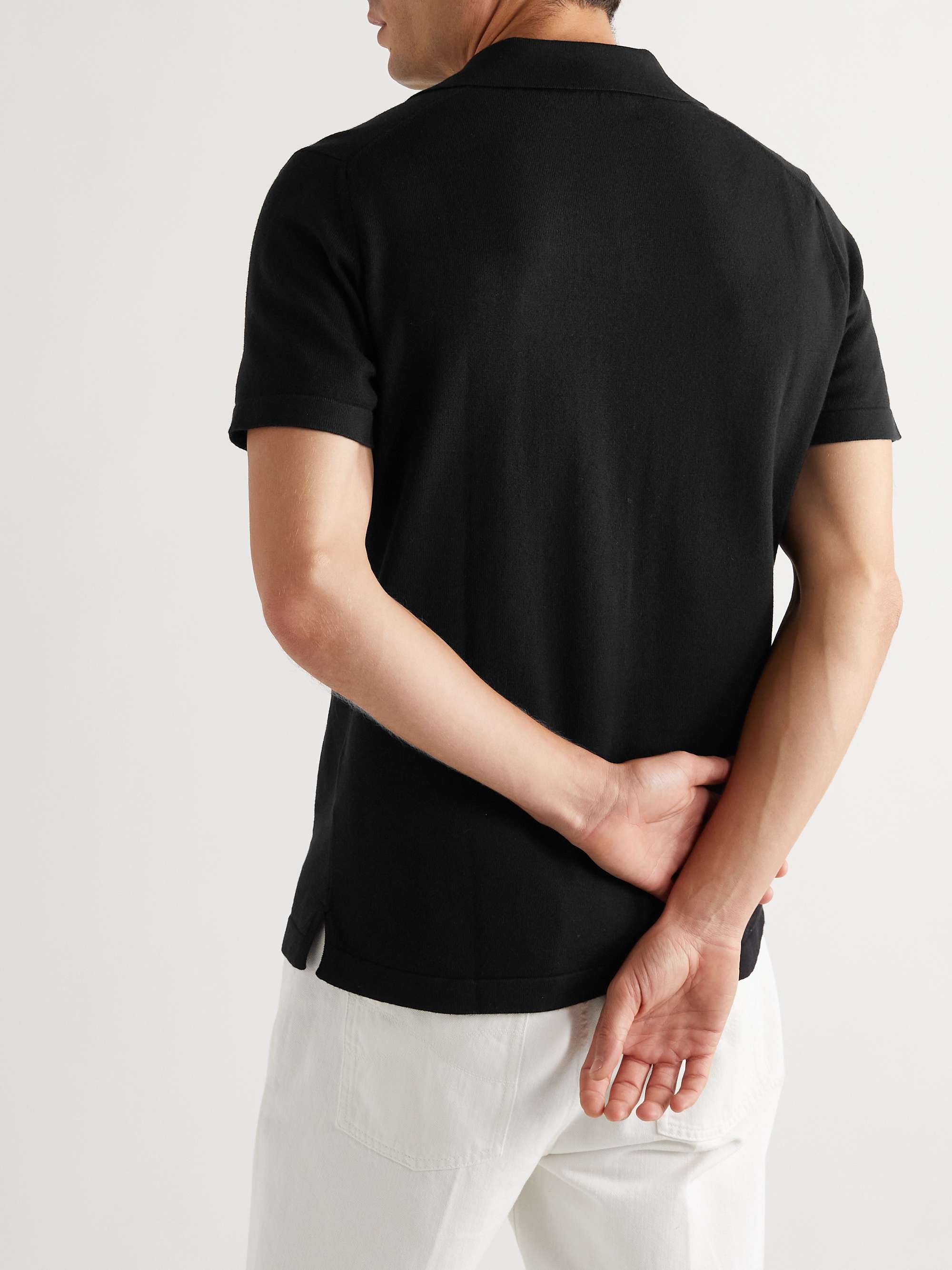 SAMAN AMEL Mercerised Cotton Polo Shirt