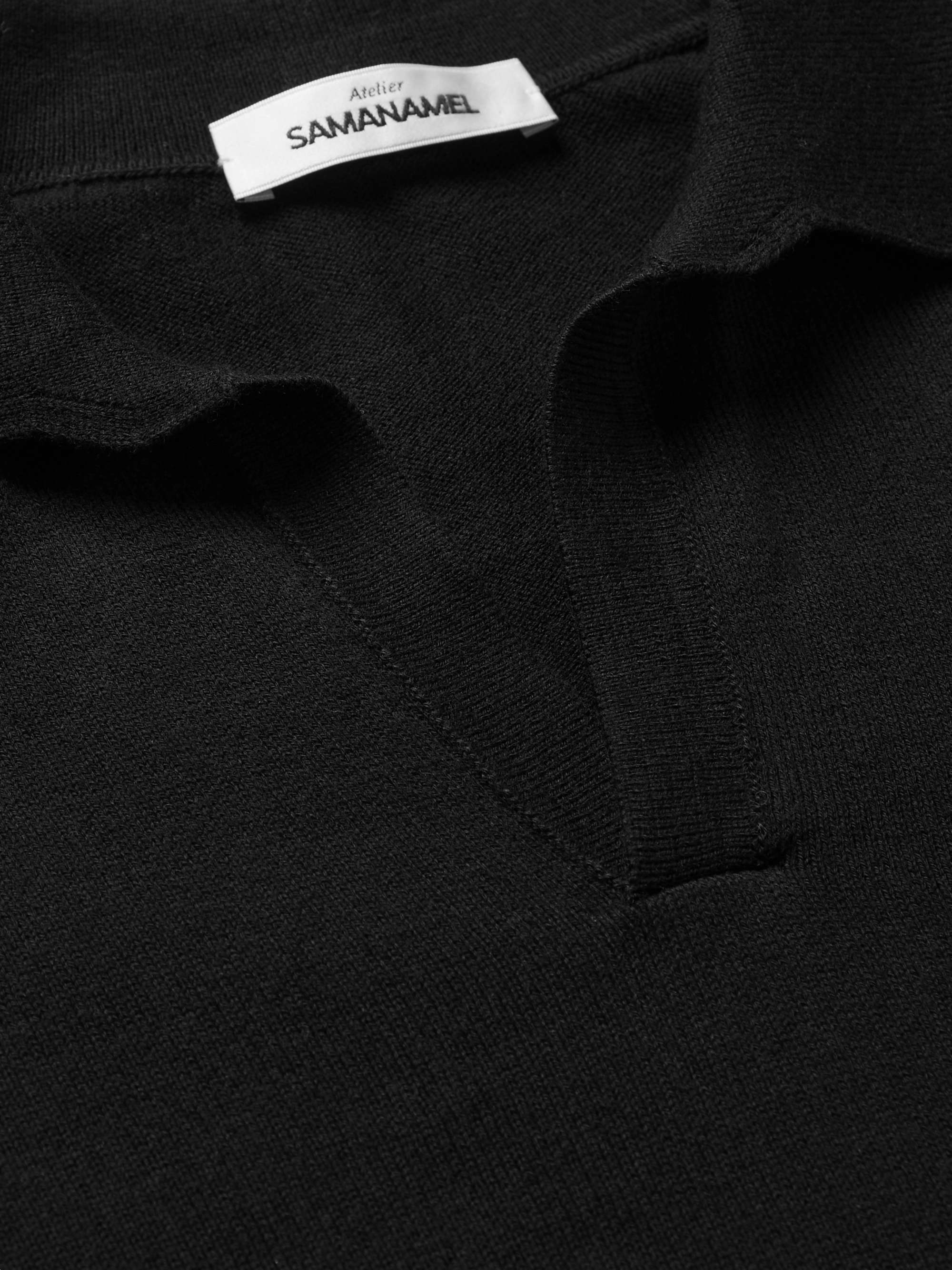 SAMAN AMEL Mercerised Cotton Polo Shirt