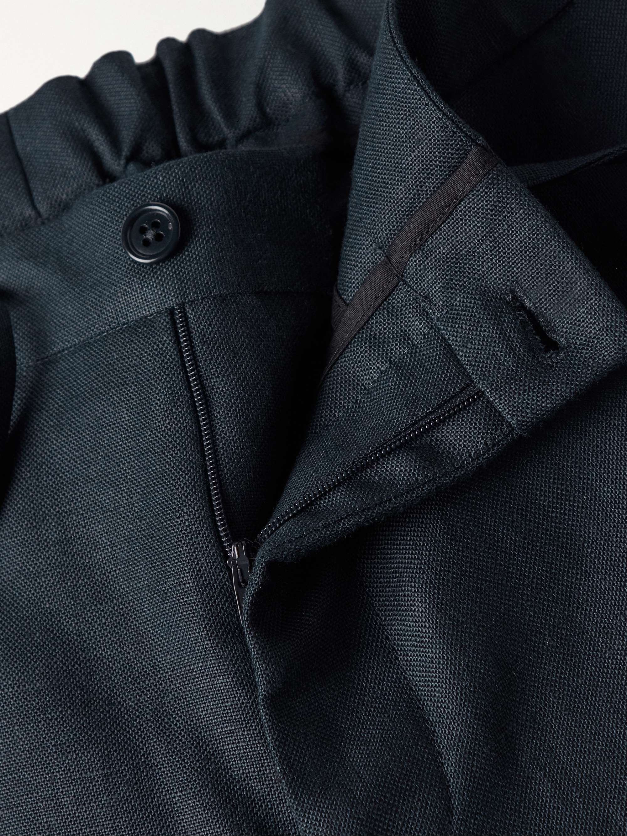DE PETRILLO Slim-Fit Linen Drawstring Trousers