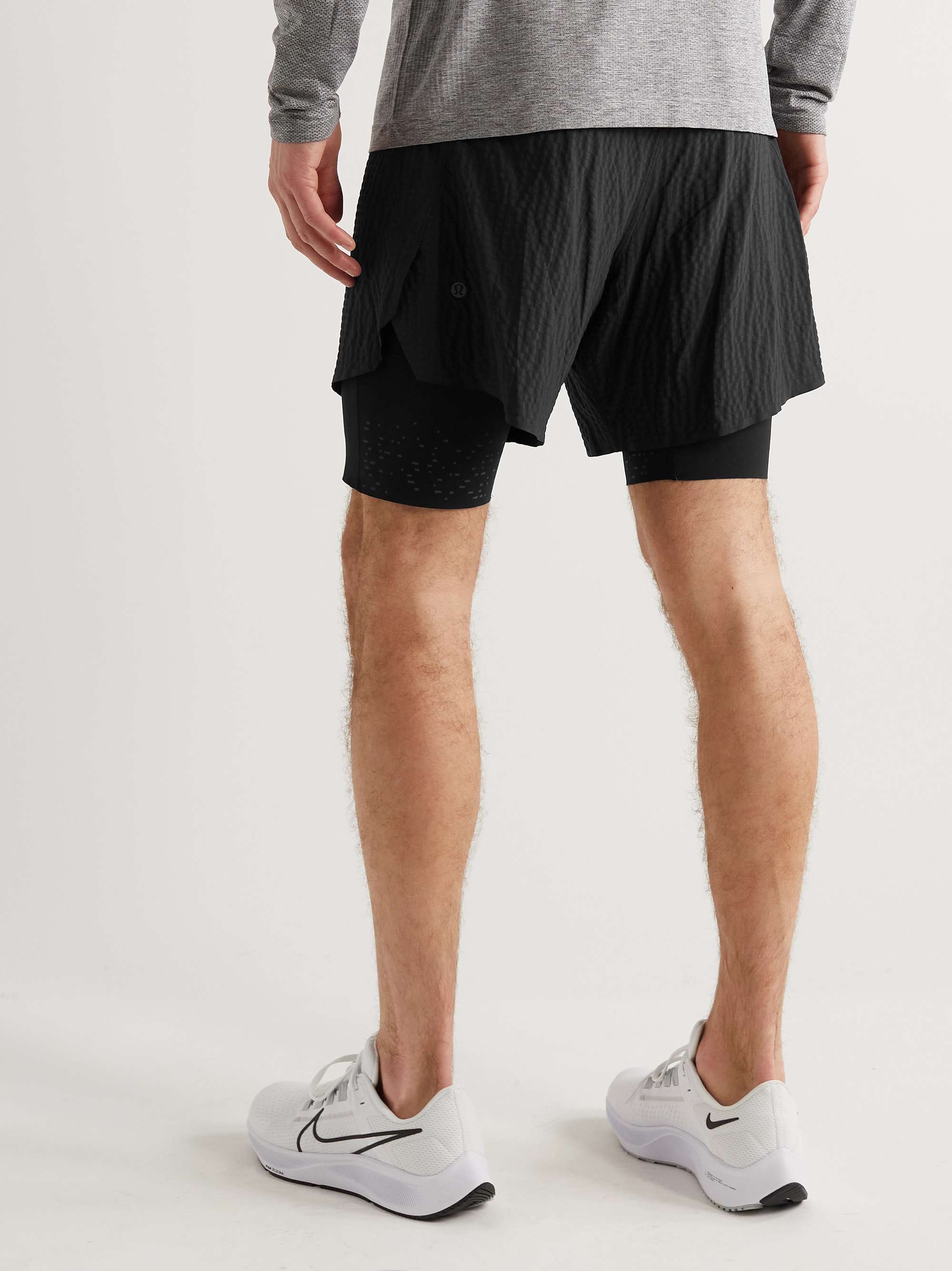 LULULEMON Surge Recycled Stretch-Seersucker Running Shorts