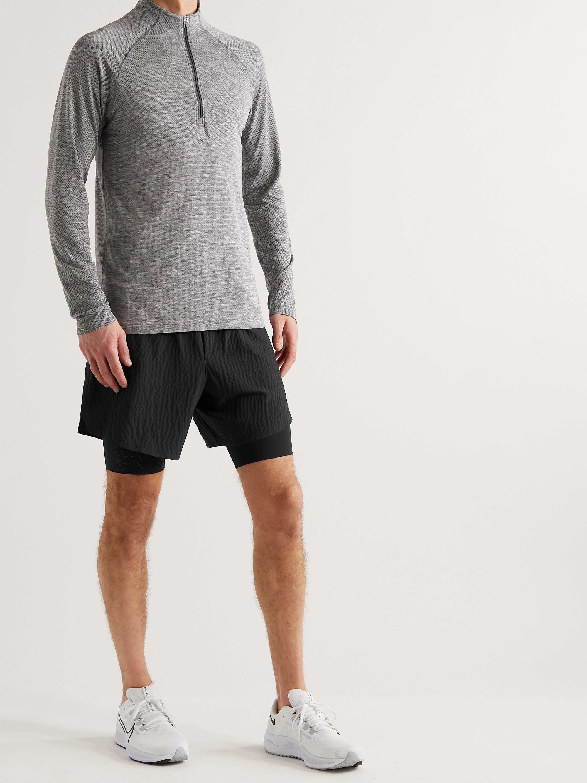 LULULEMON Surge Recycled Stretch-Seersucker Running Shorts