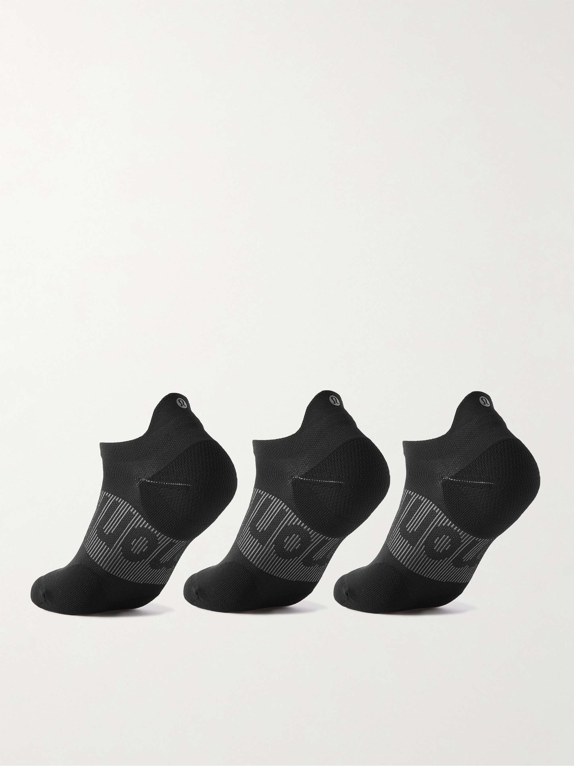 LULULEMON Three-Pack Power Stride PerformaHeel No-Show Socks