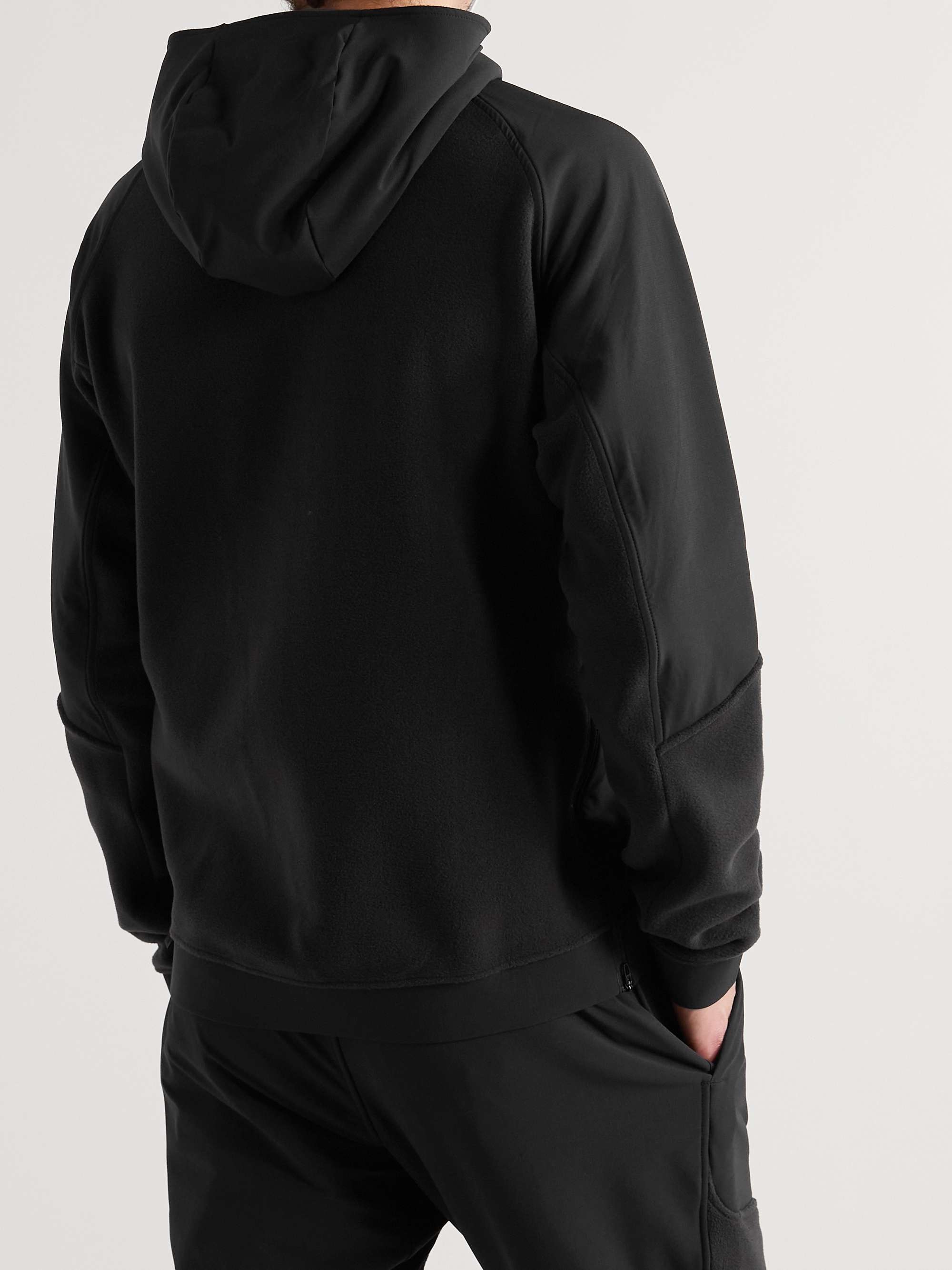 LULULEMON Panelled Recycled Fleece and Jersey Half-Zip Hoodie
