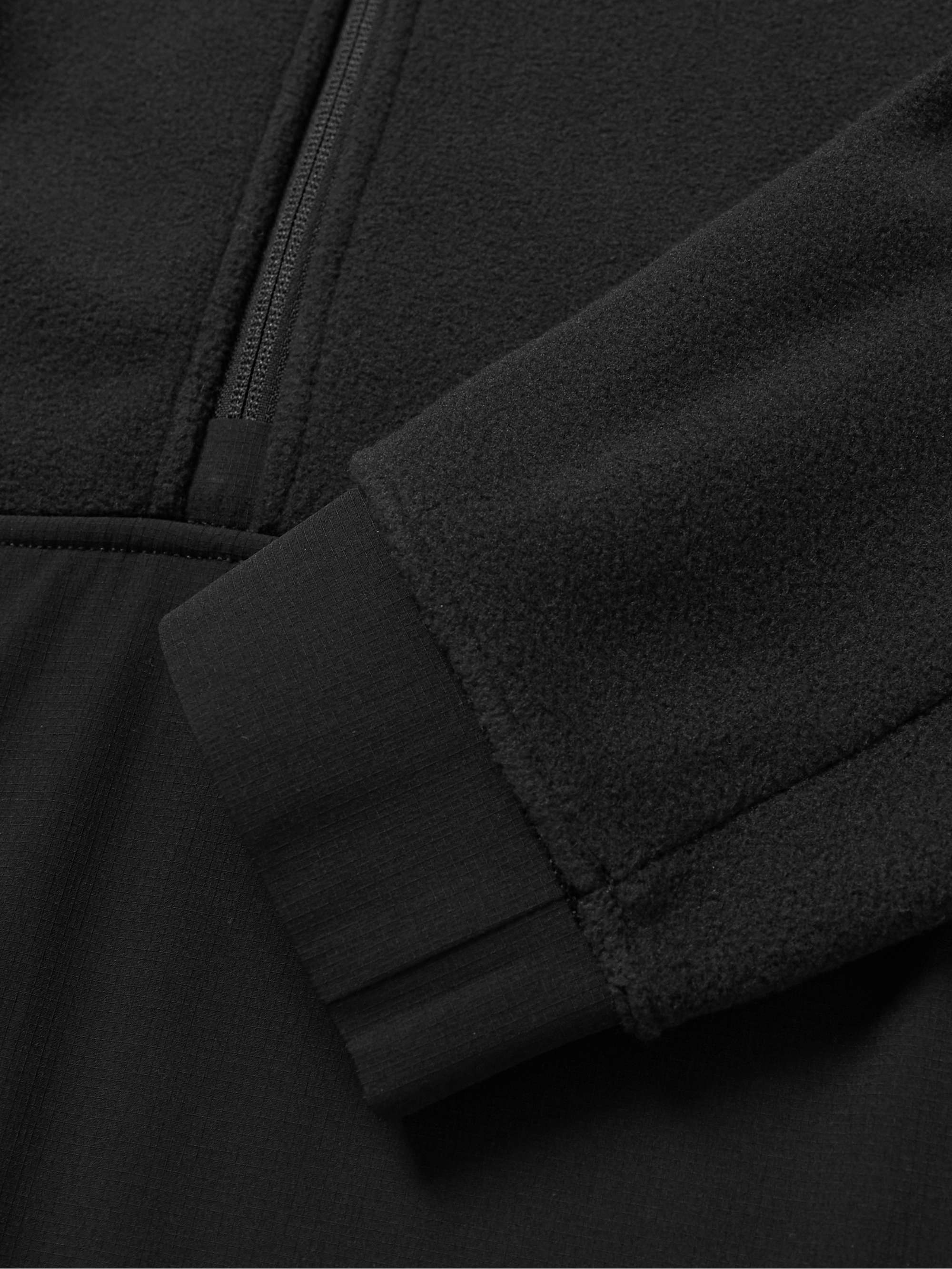 LULULEMON Panelled Recycled Fleece and Jersey Half-Zip Hoodie