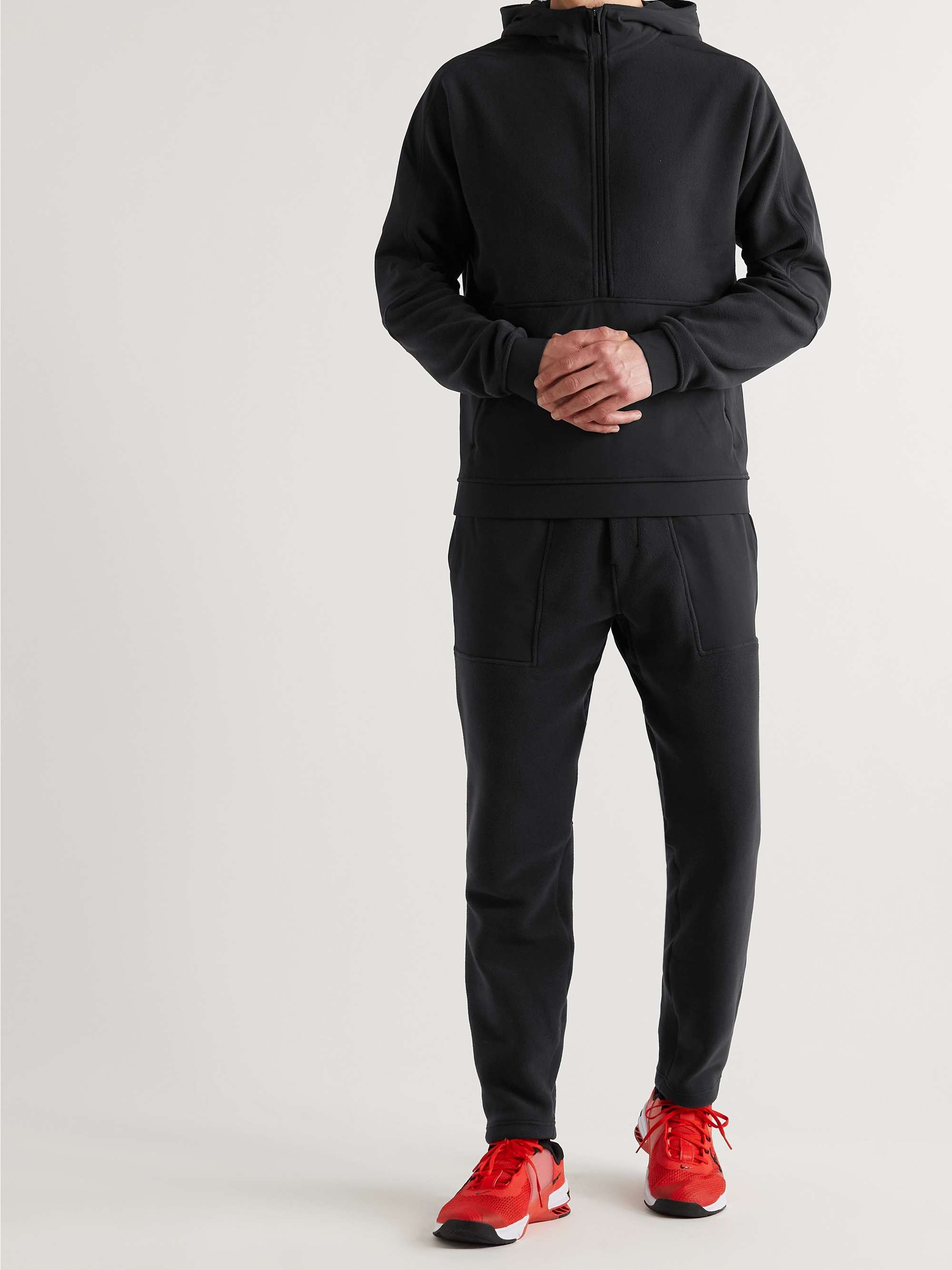 LULULEMON Panelled Recycled Fleece and Jersey Half-Zip Hoodie