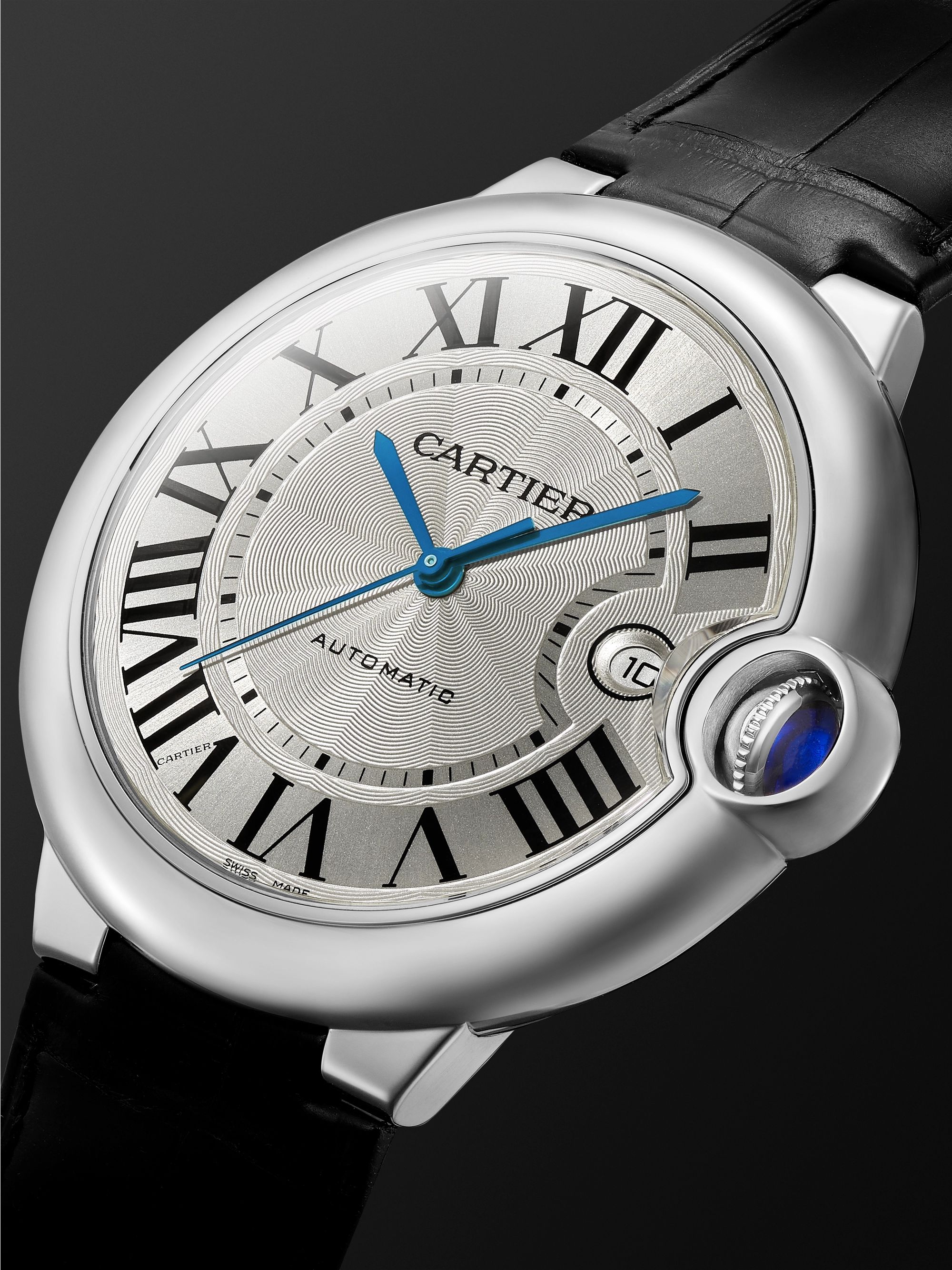 CARTIER Ballon Bleu de Cartier Automatic 42mm Stainless Steel and Alligator Watch, Ref. No. WSBB0026