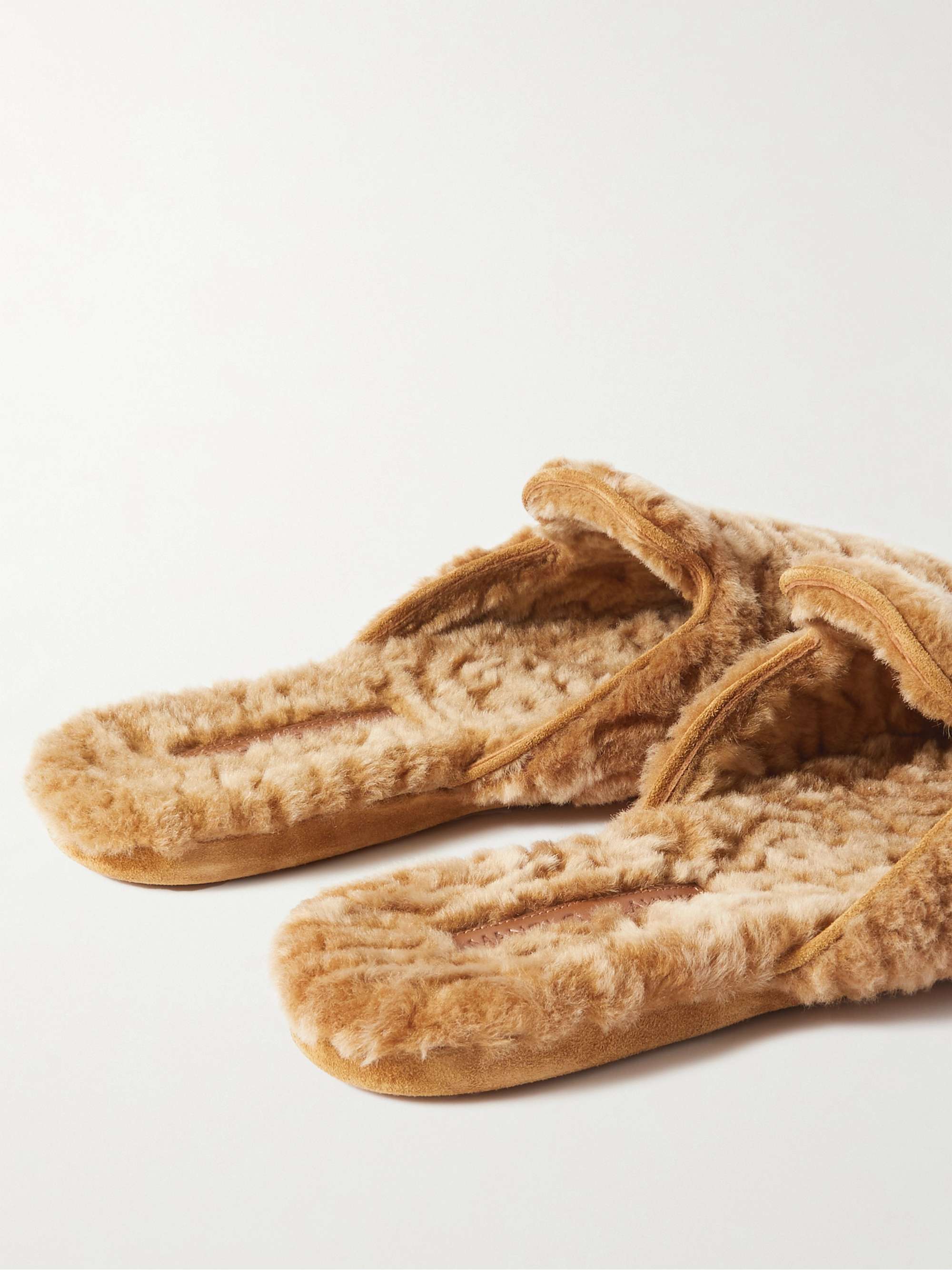 MANOLO BLAHNIK Montague Shearling Slippers